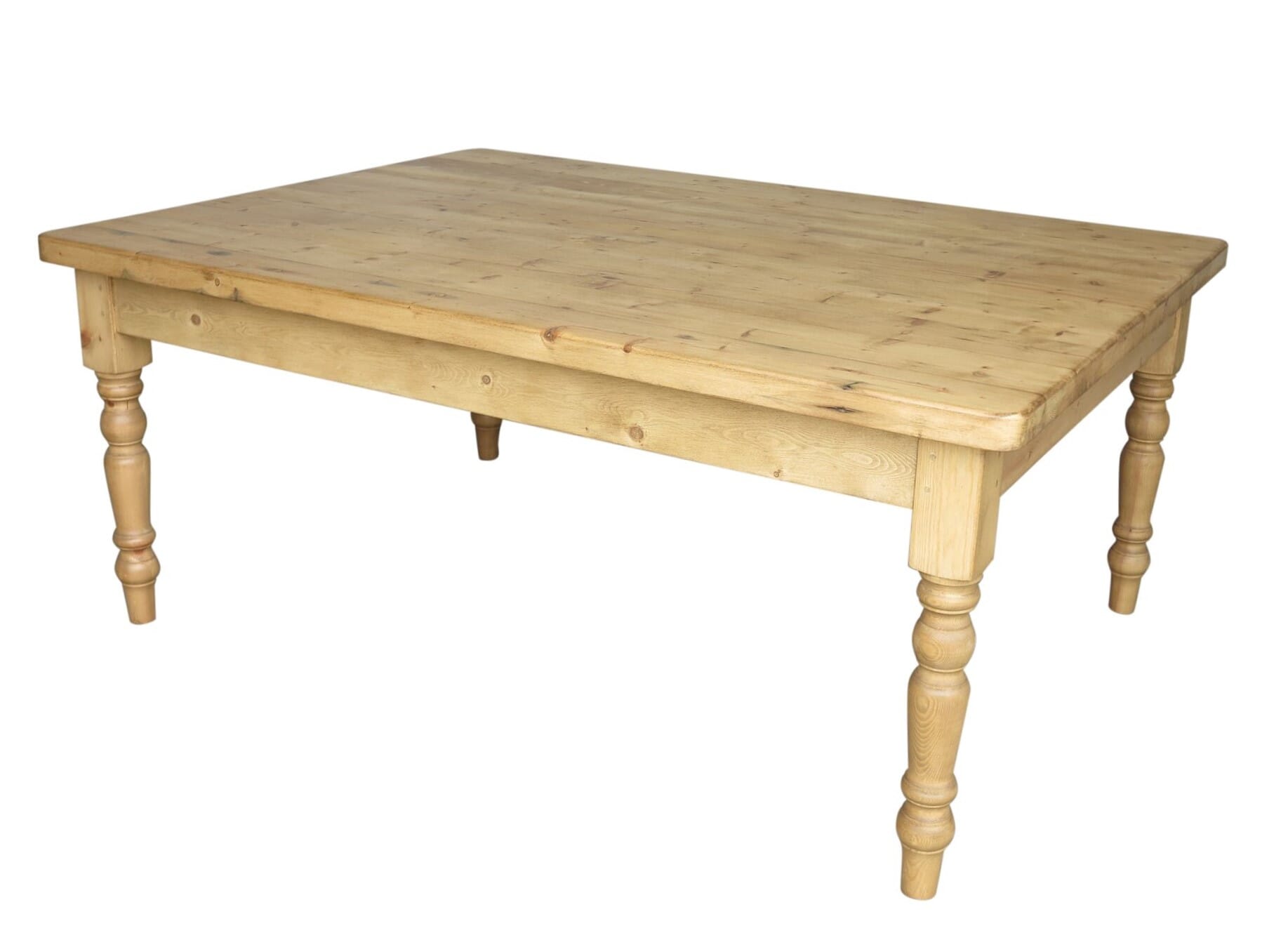 Reclaimed Pine Farmhouse Kitchen Table with Chunky Top - D1599