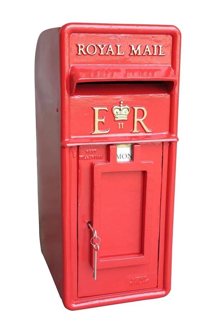 Cast Iron Pole Mounted Original ER II Post Box - 8903