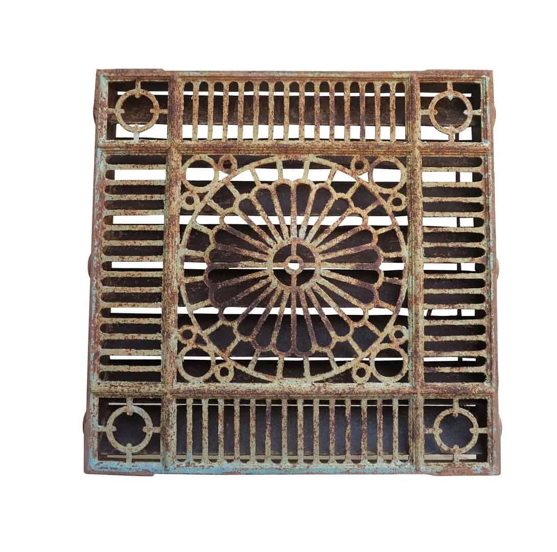 Antique Victorian Genuine Cast Iron Floor Grille / Vent