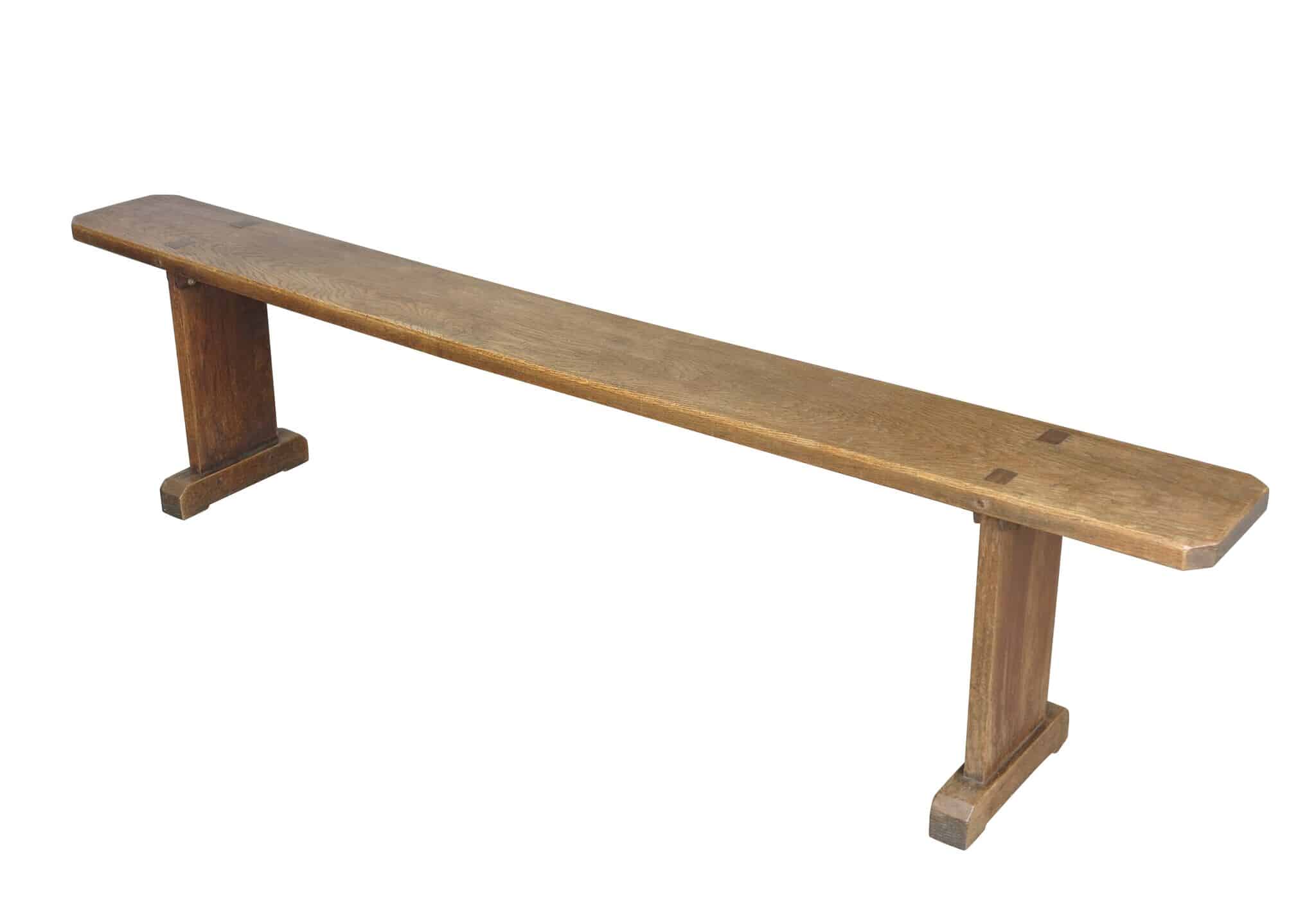 Antique Solid Oak Victorian Bench