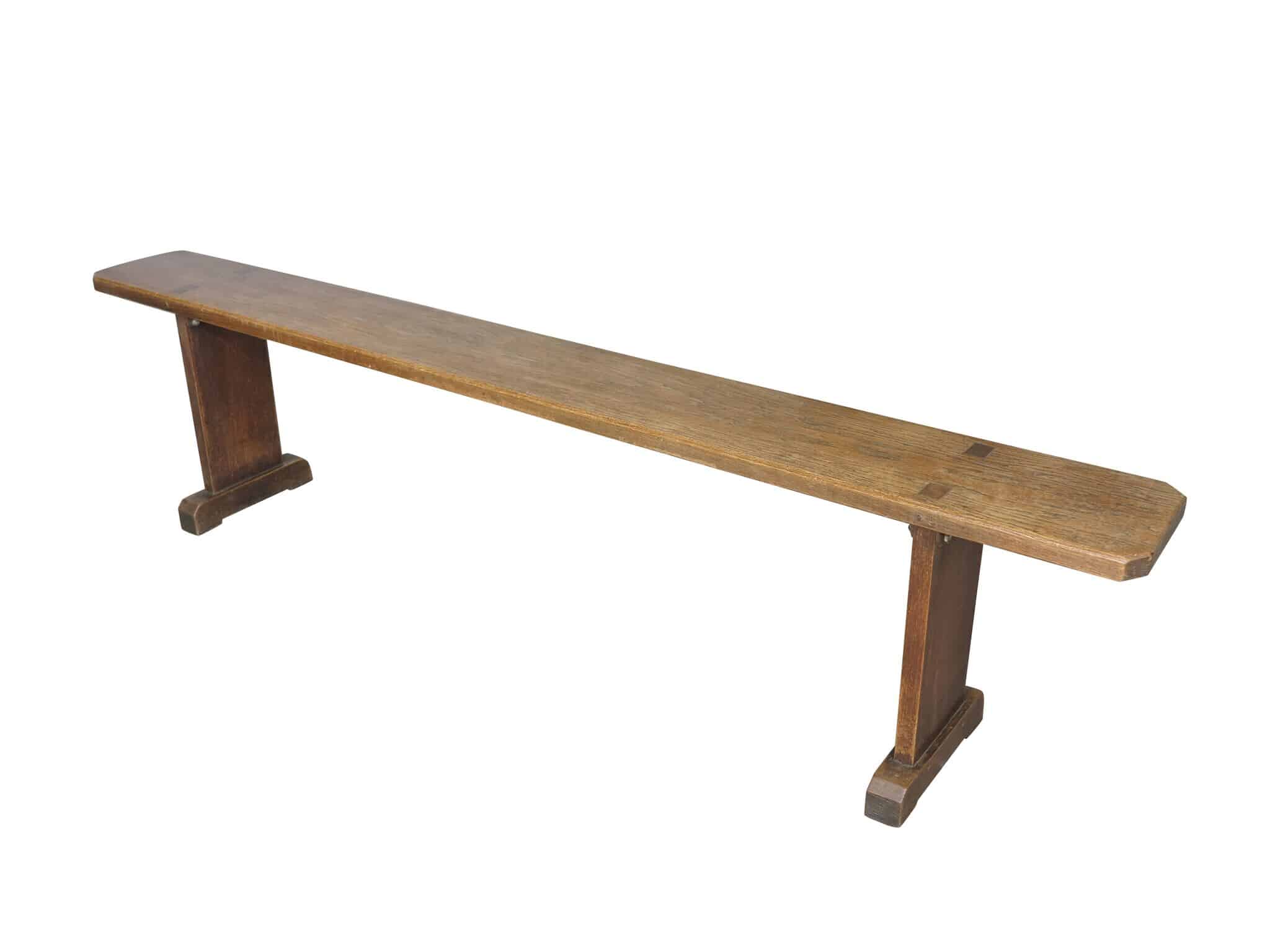 Antique Victorian Solid Oak Victorian Bench