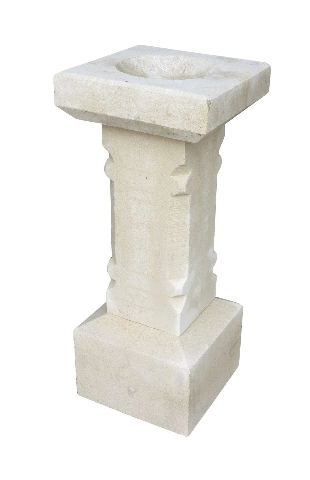 Solid Limestone Garden Bird Bath - 9036