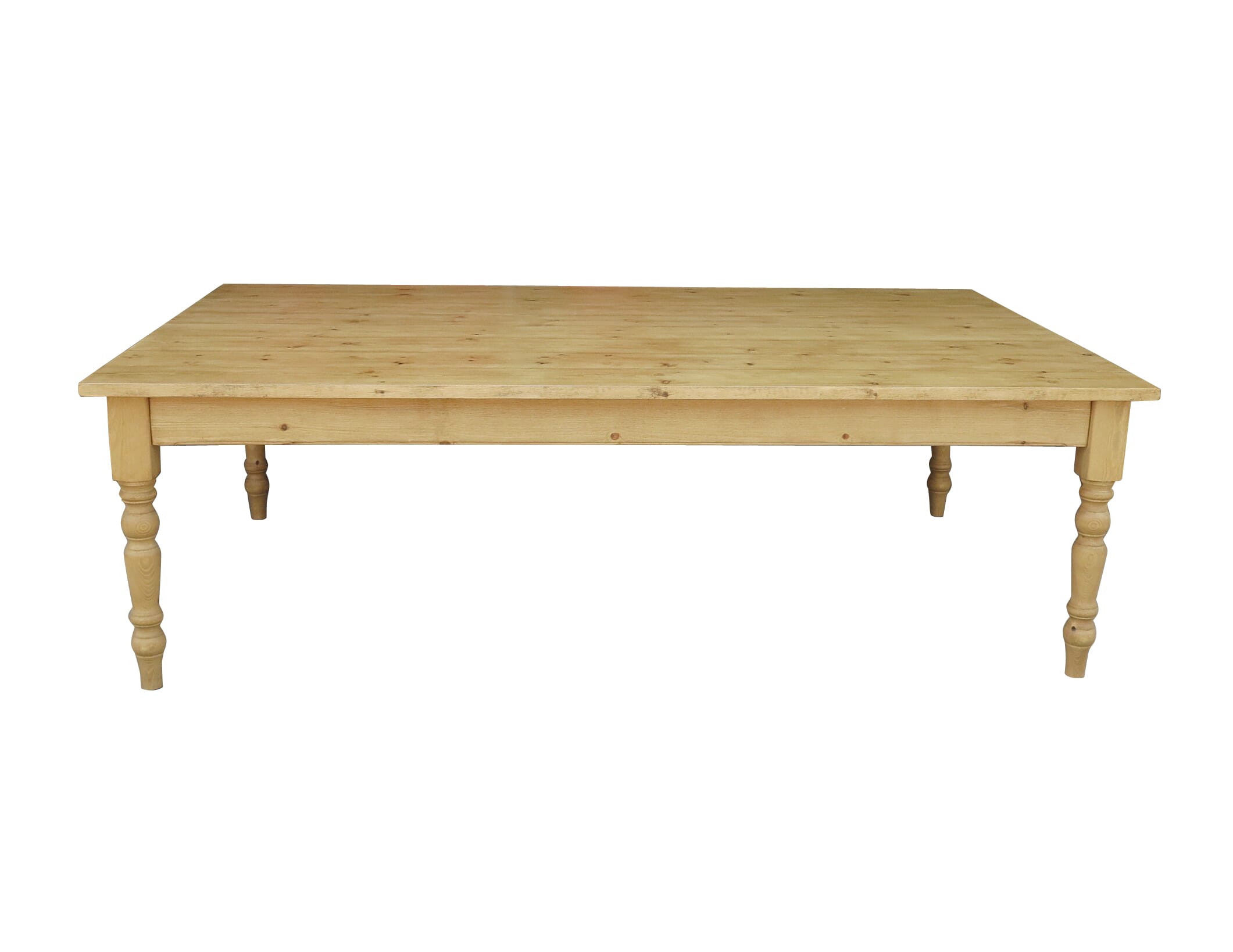 Bespoke Pine Farmhouse Kitchen Table Detachable Legs - D1606
