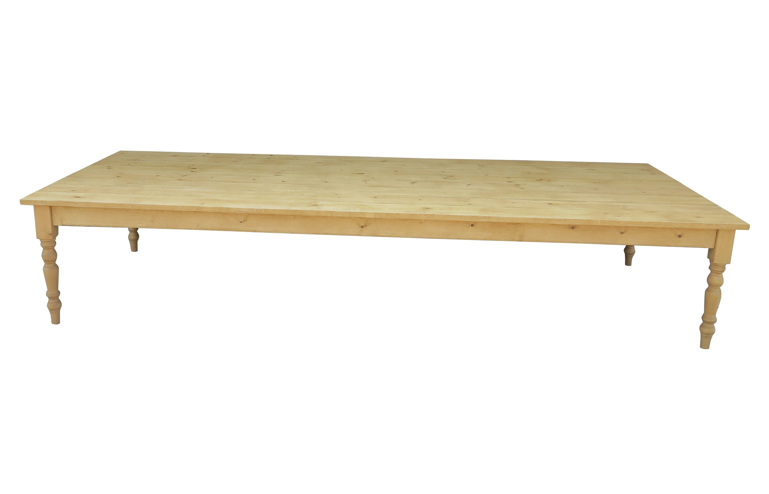 Bespoke Large Pine Kitchen Table With Detachable Legs - D1608