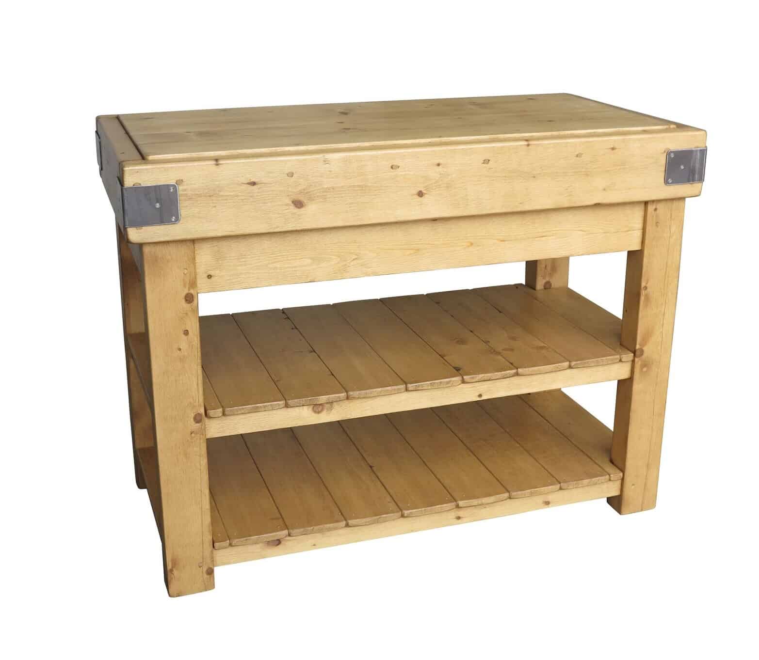 Bespoke Reclaimed Pine Butchers Block Style Top on Base