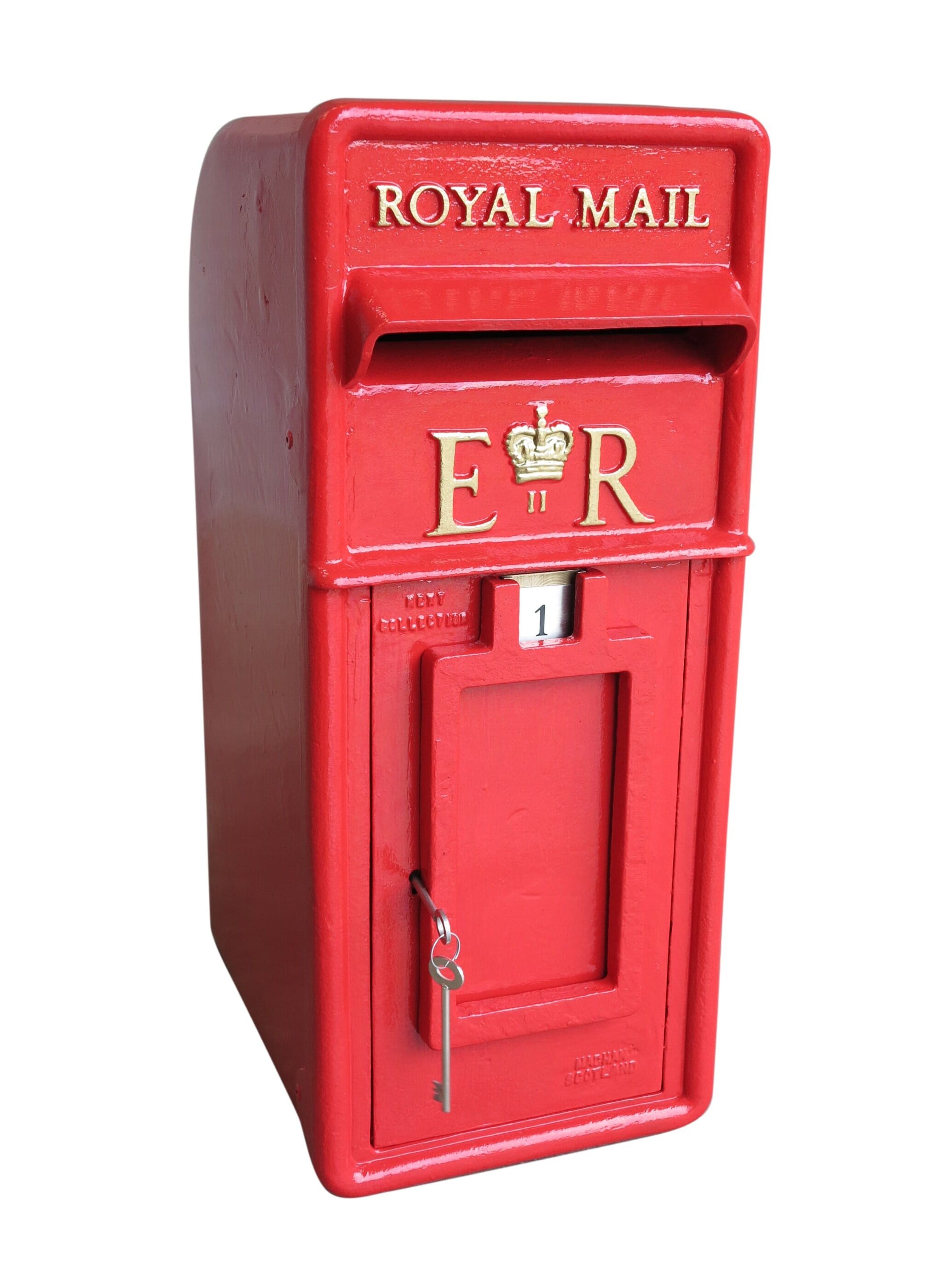 Cast Iron Original Post Office ER II Post Boxes - 8907a