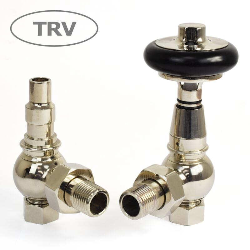 Amberley Polished Nickel Finish Radiator Valves - Ambn