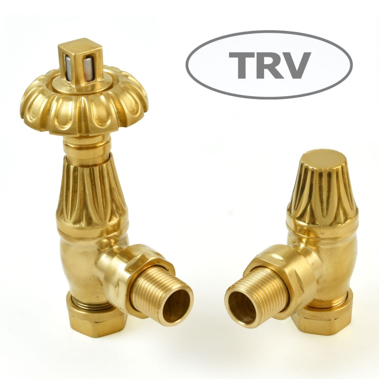 Tulip Unlacquered Brass Thermostatic Radiator Valves - TUUB