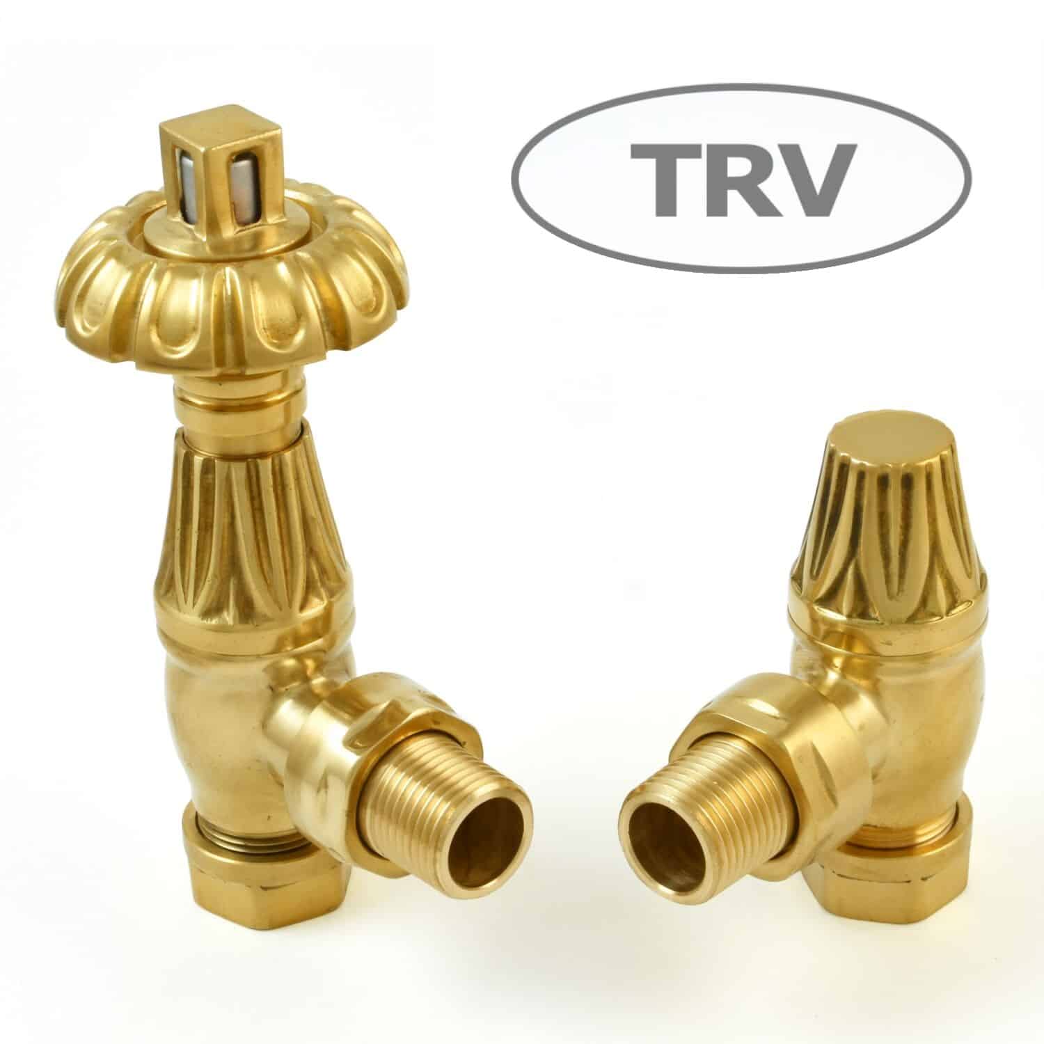 Tulip Unlacquered Brass Thermostatic Radiator Valves