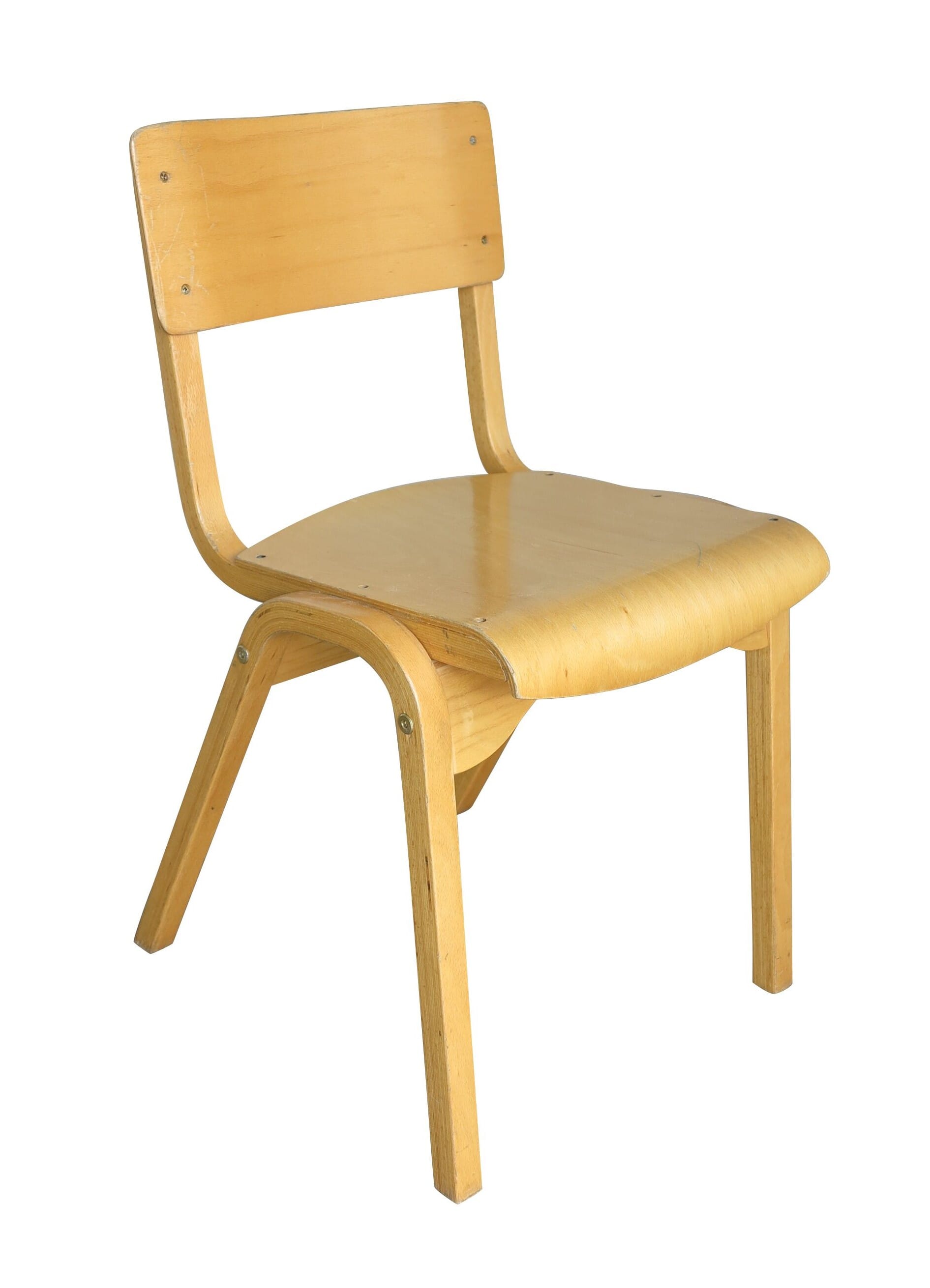 Retro Vintage Reclaimed Wooden Stacking Church Chairs - 9053
