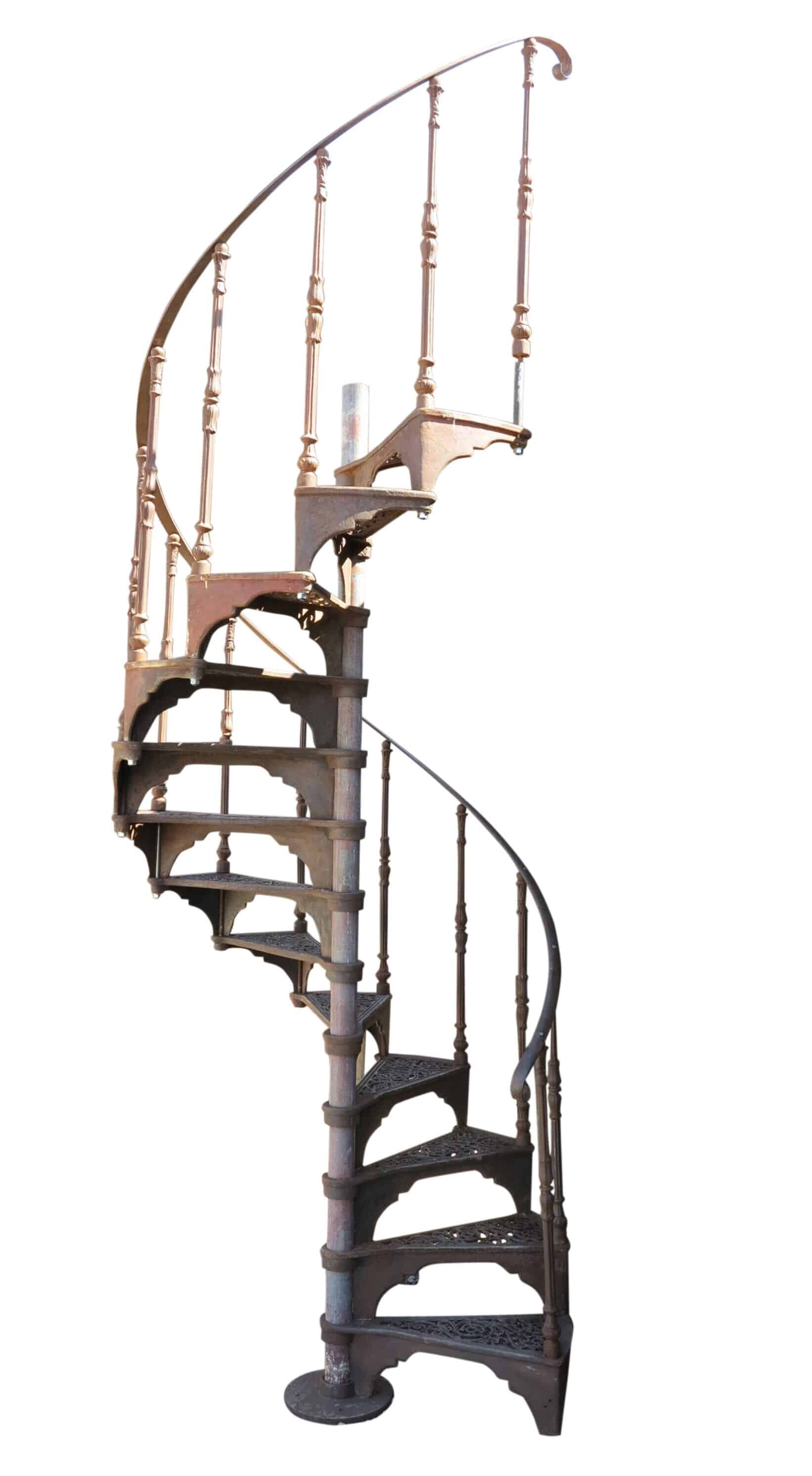 Industrial Cast Iron Spiral Staircase