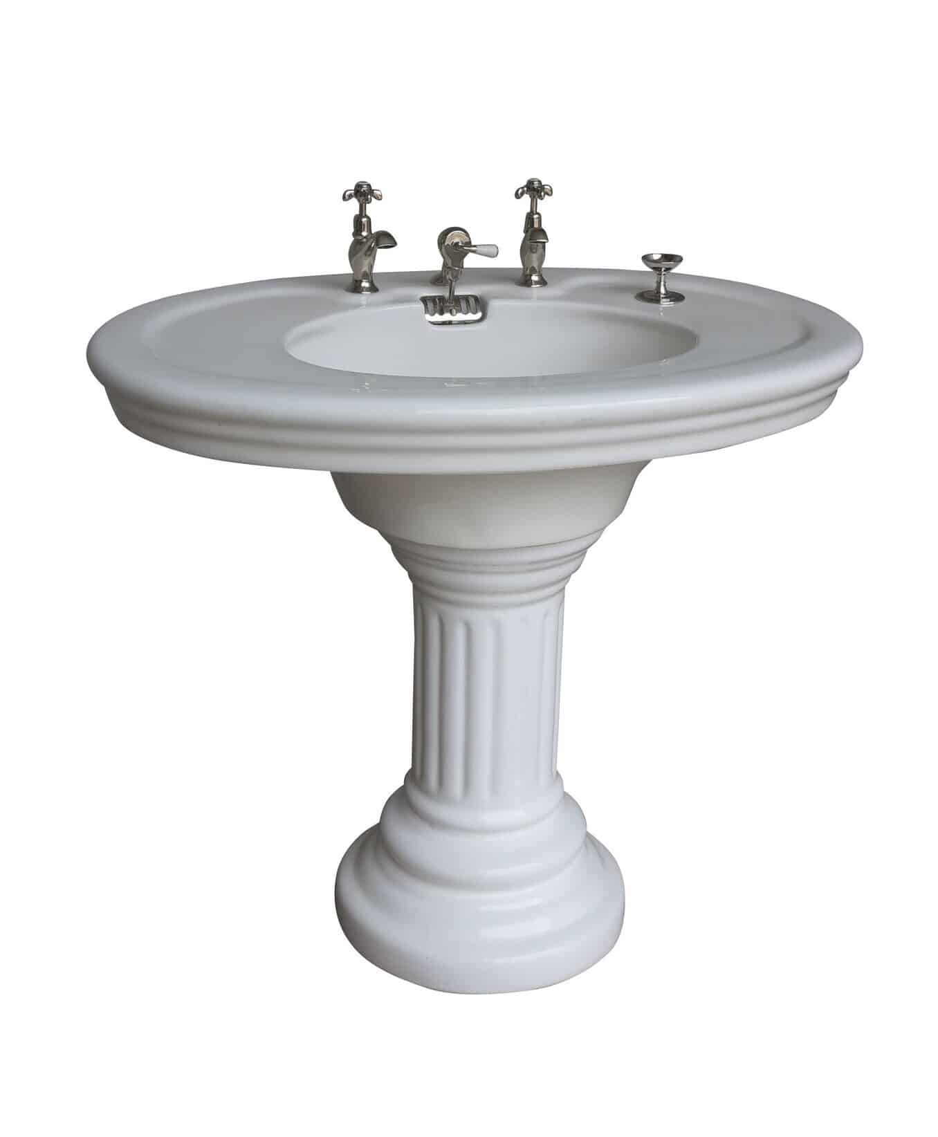 Large Porcelain Bathroom Sink On Pedestal