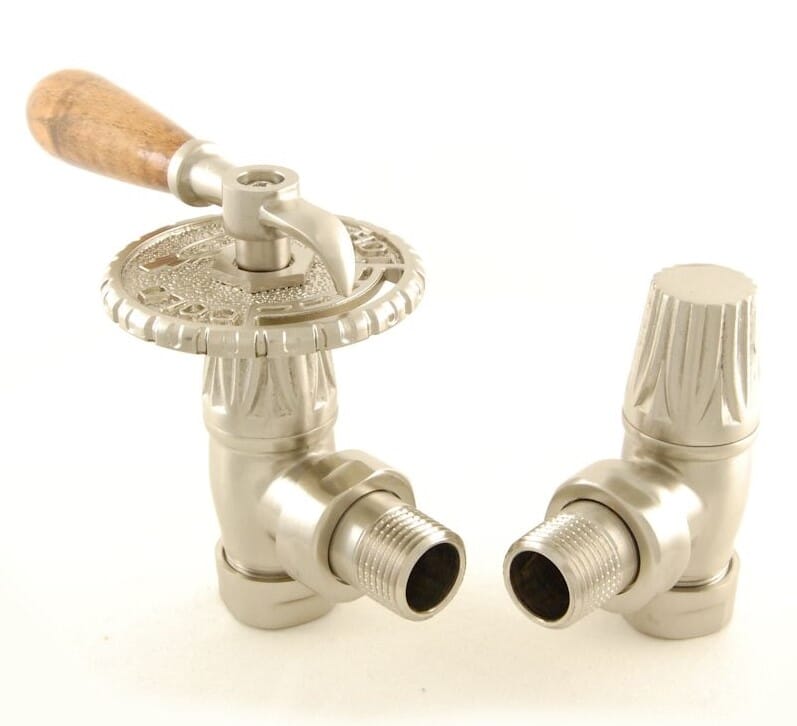 Bentley Satin Nickel Manual Throttle Radiator Valves - Bensnmth
