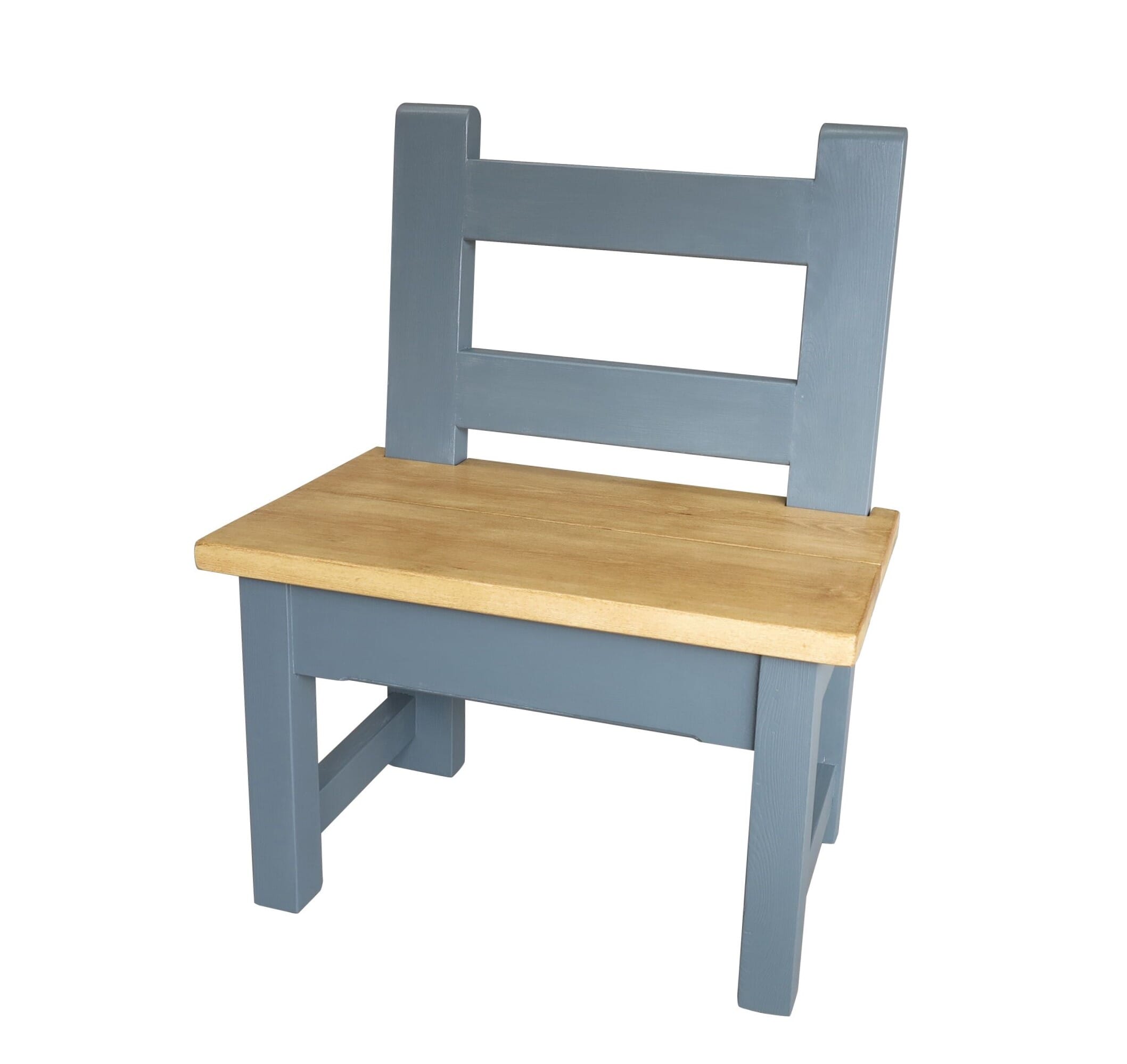 Handmade Small Reclaimed Pine Wooden Bench with Back - D1624
