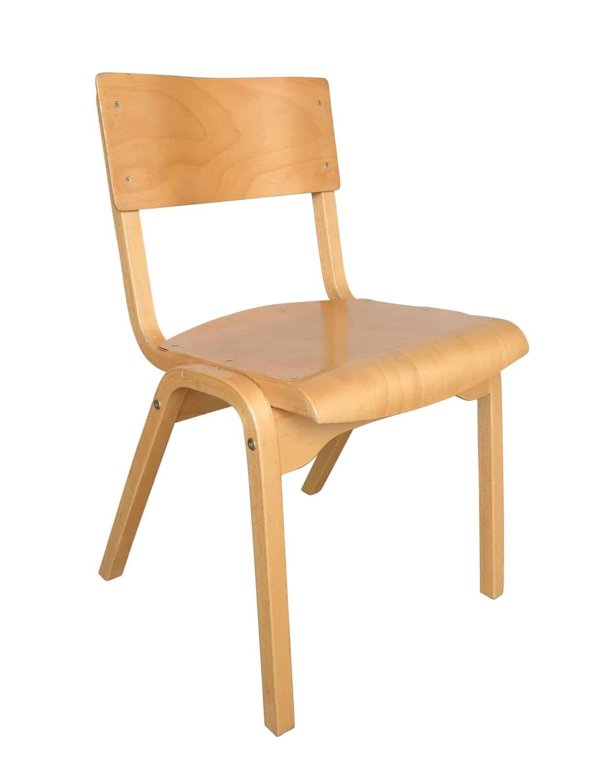 Large Retro Vintage Reclaimed Wooden Stacking Chairs