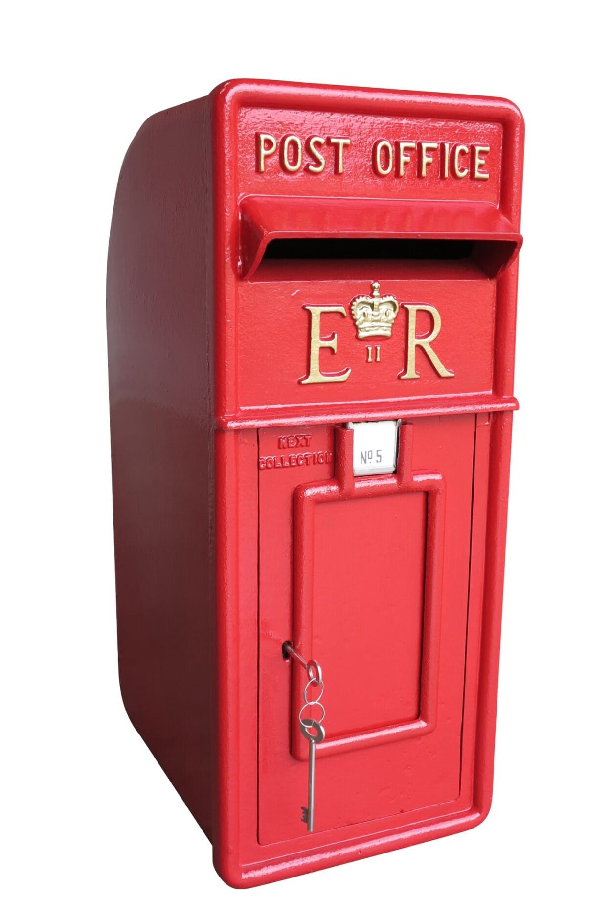 Original Post Office ER II Cast Iron Post Box - Pole Mounted Design - 8919