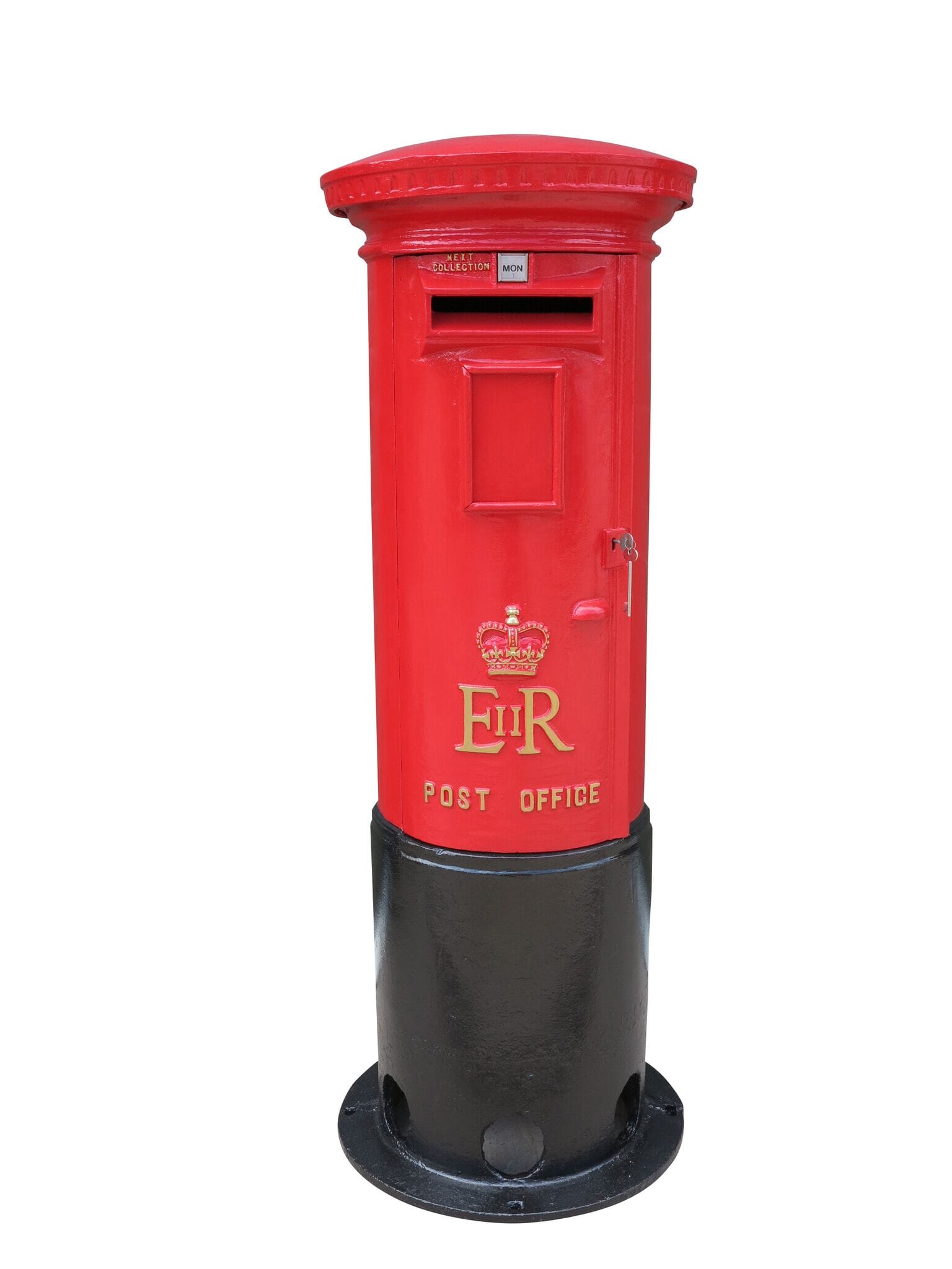 Original Reclaimed Cast Iron ER II Pillar Box - 8798