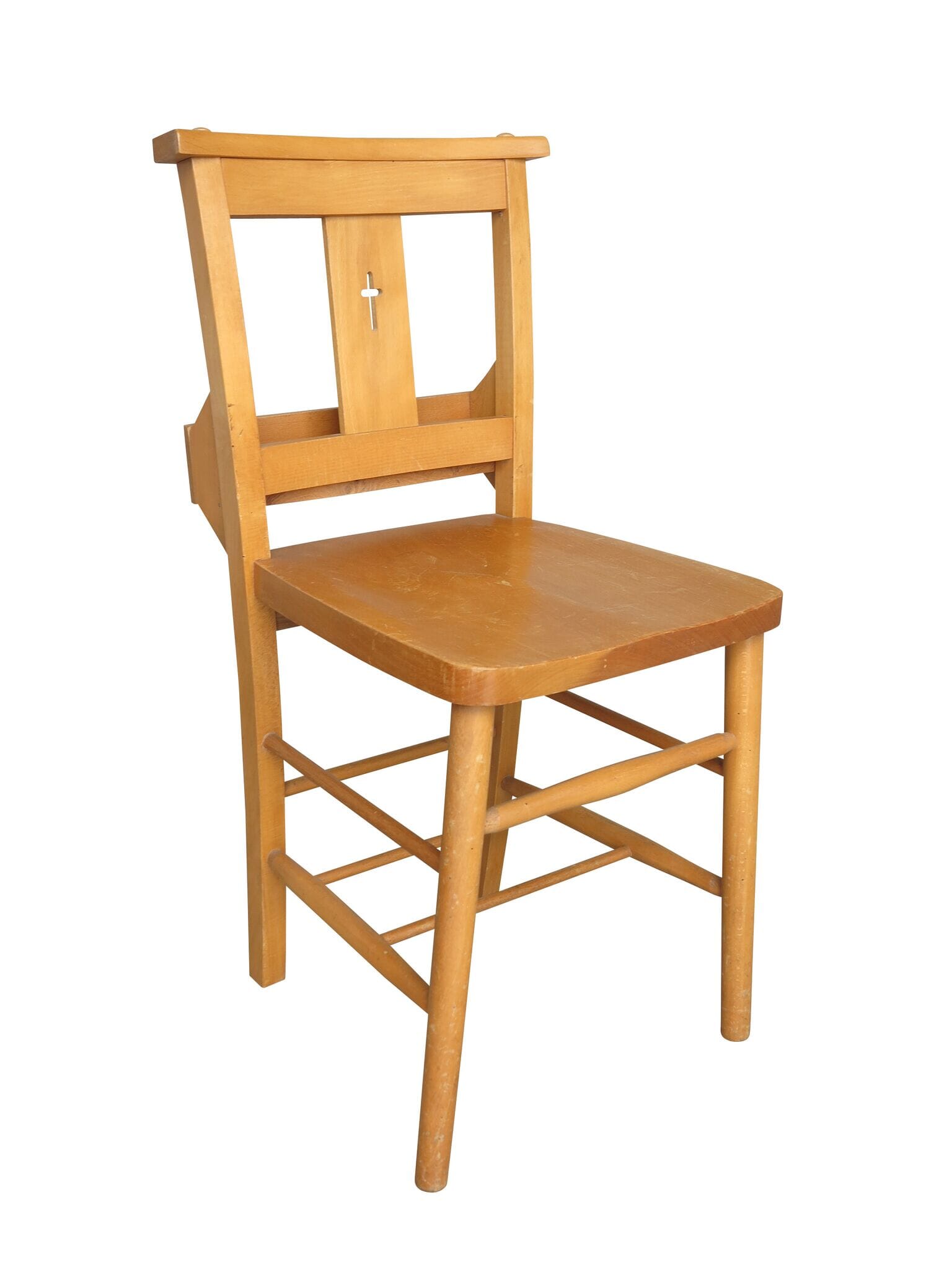 Antique Church / Chapel Chairs With Book Holders - 9079b