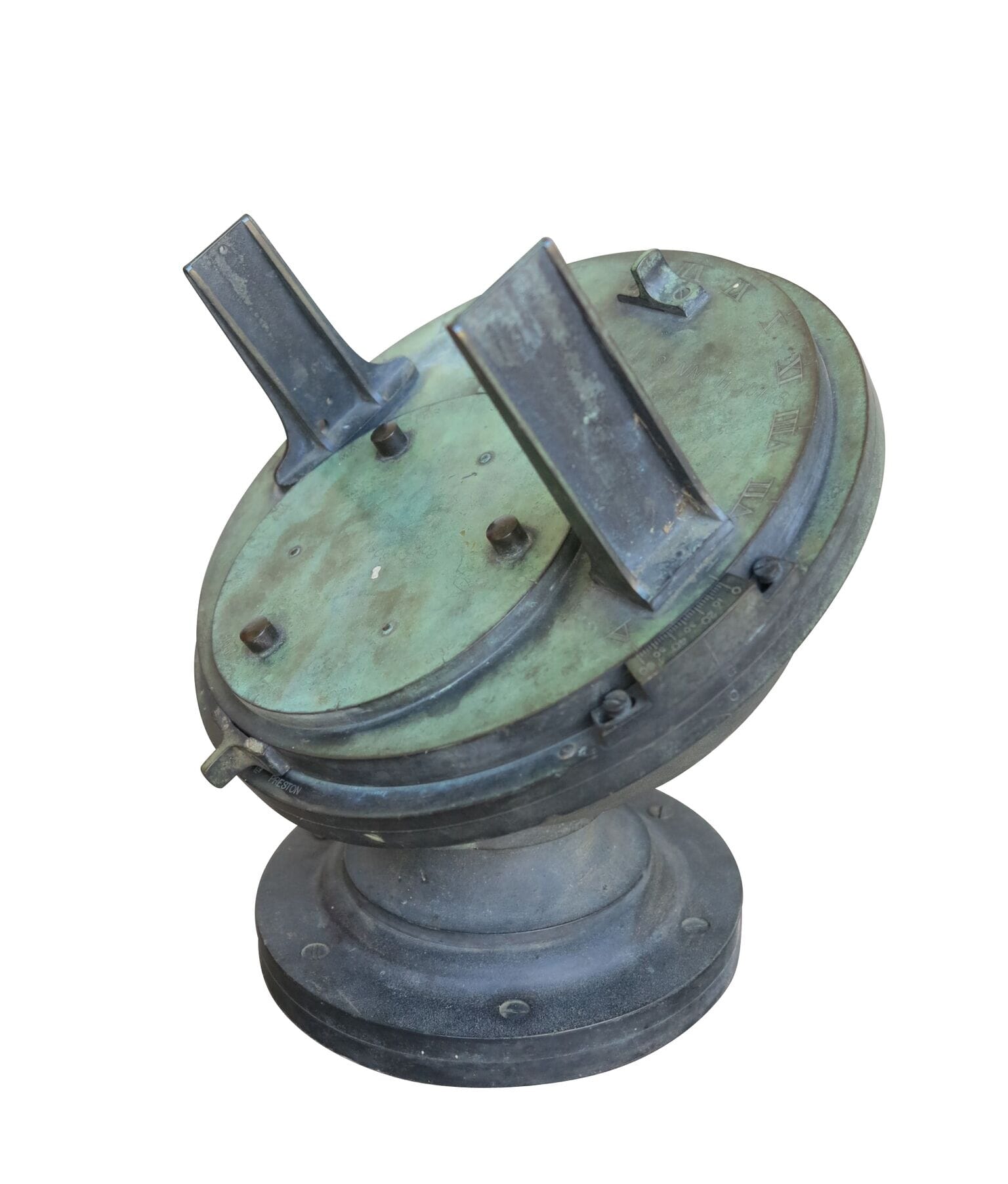 Brass Pilkington & Gibbs Heliochronometer Garden Sundial - 9056