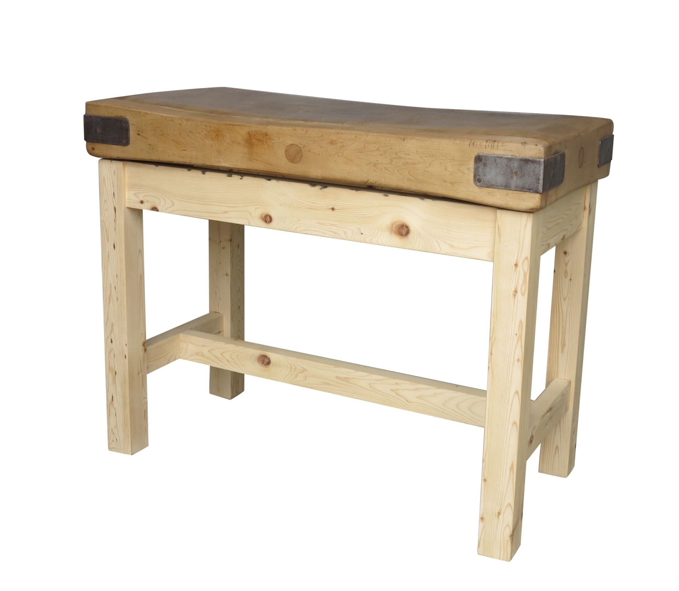 Original Butchers Block Top on Bespoke Pine Base - D1628