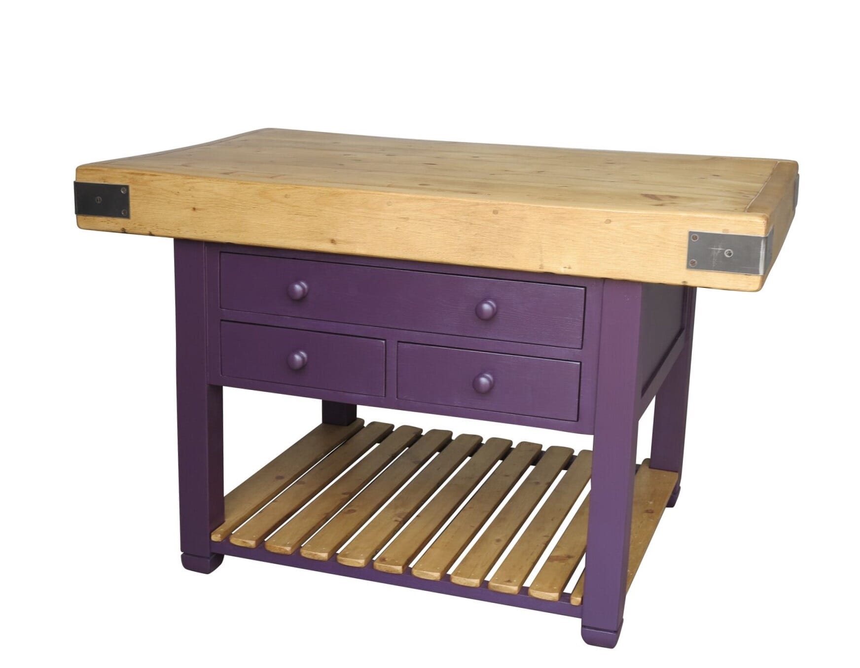 Bespoke Made Reclaimed Pine Butchers Block Top Unit - D1630
