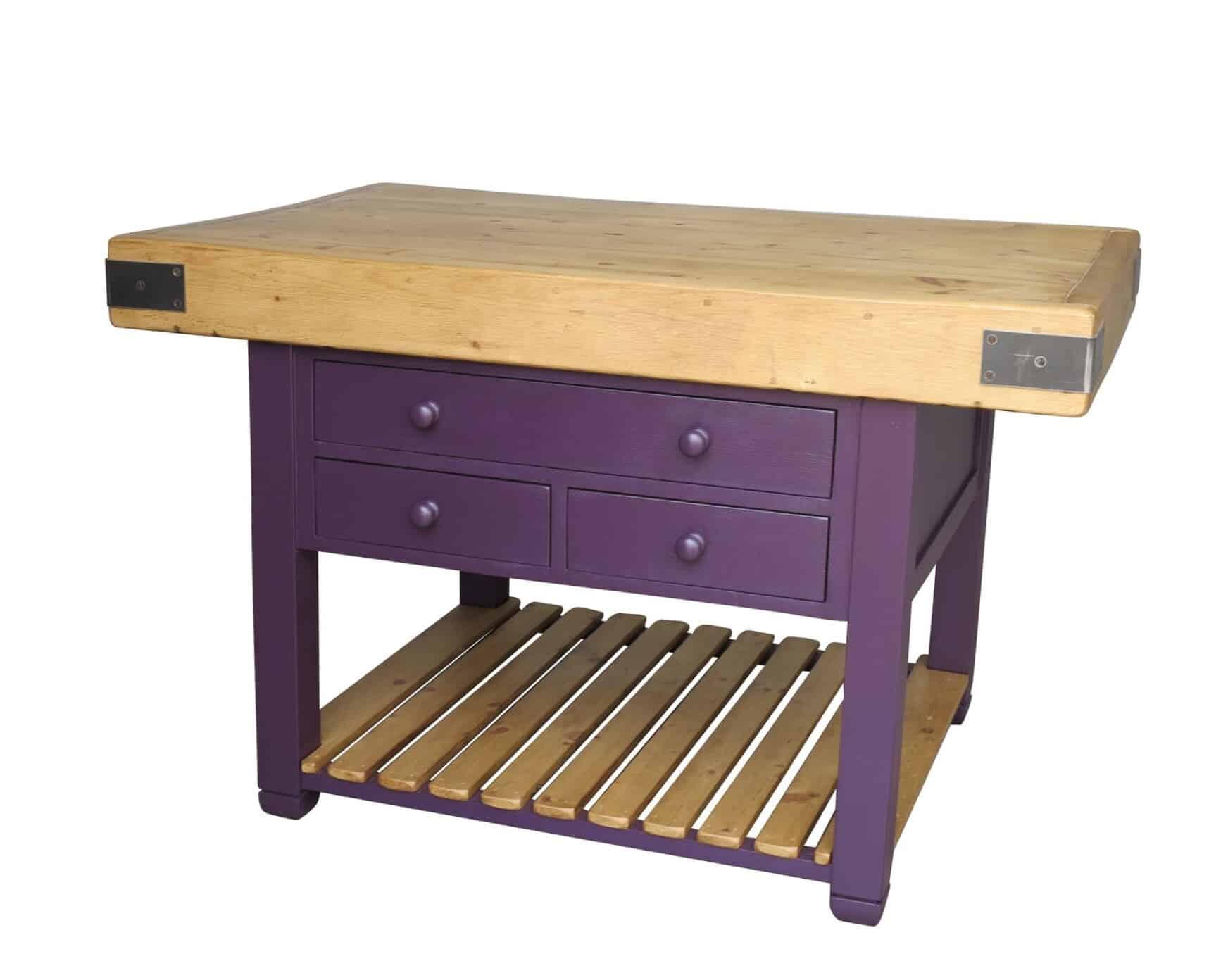 Bespoke Reclaimed Pine Butchers Block Top Unit