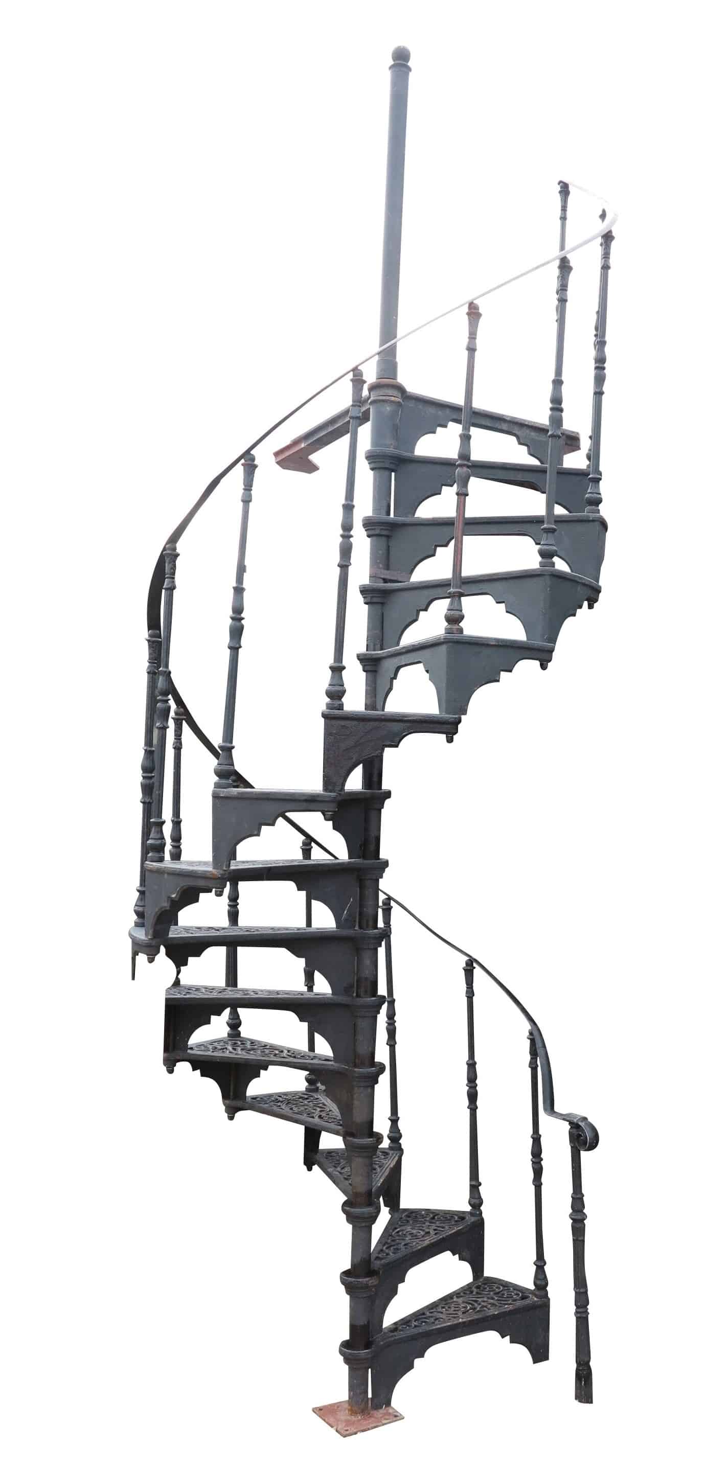 Large Cast Iron Black Safety Stairways Spiral Staircase