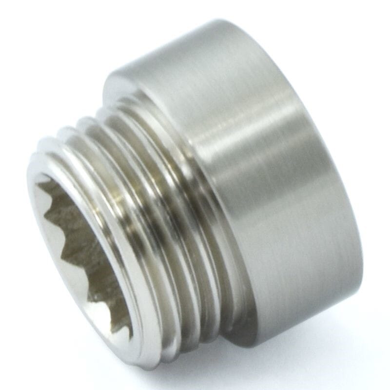 Satin Nickel Radiator Valve 10mm Tail Extension - Wexsn10