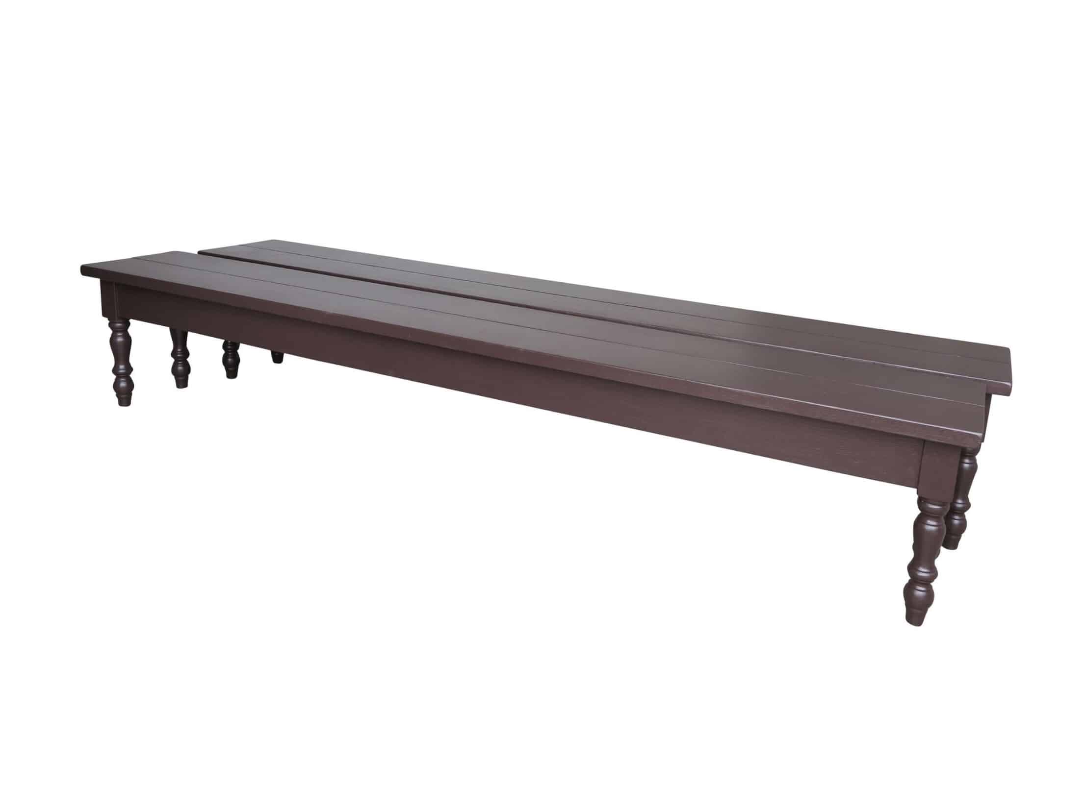 Bespoke Painted Pine Plank Top Benches