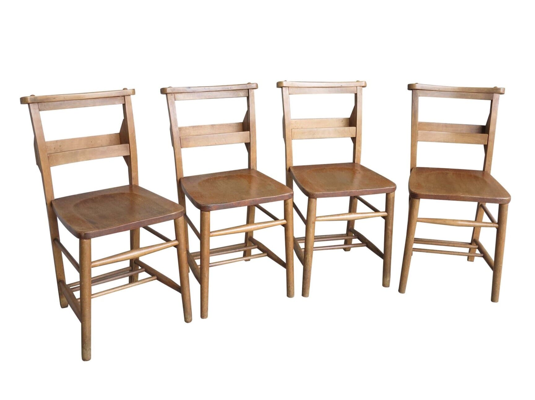 Set of 4 Church / Chapel Chairs With Bible Backs - 9108a