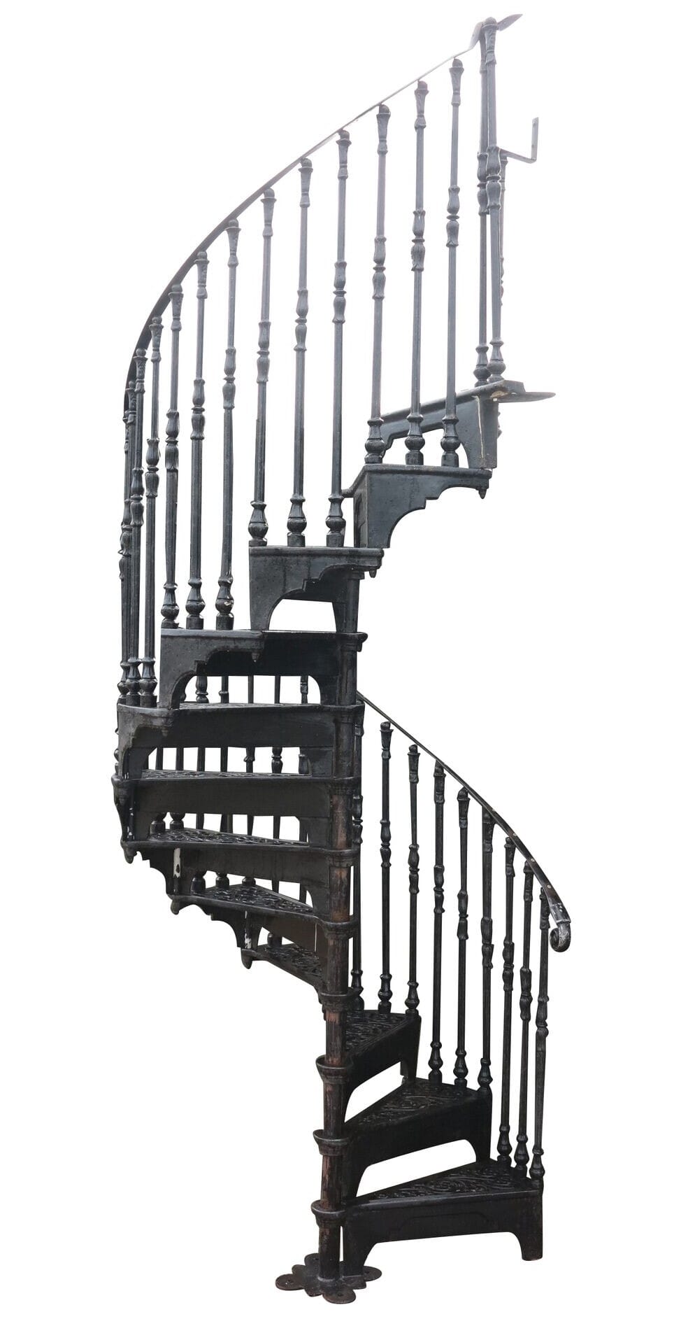 Black Cast Iron Spiral Staircase by Safety Stairways - 9059