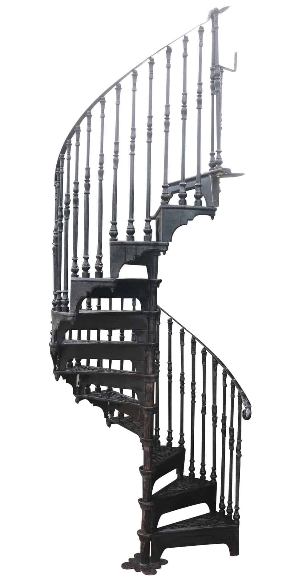 Black Cast Iron Spiral Staircase by Safety Stairways