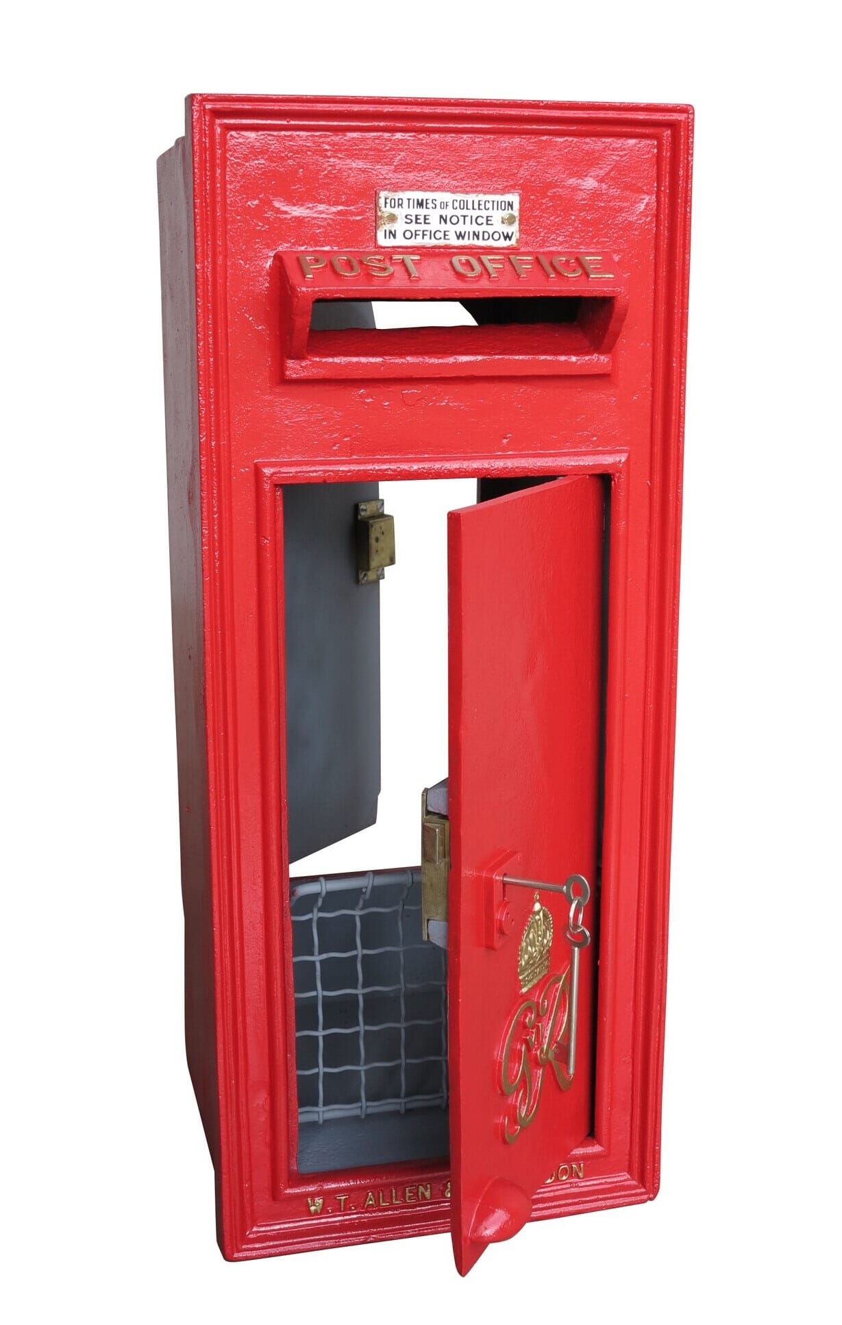Wall Mounted Original Cast Iron Post Box with Back Door - IOMVat7