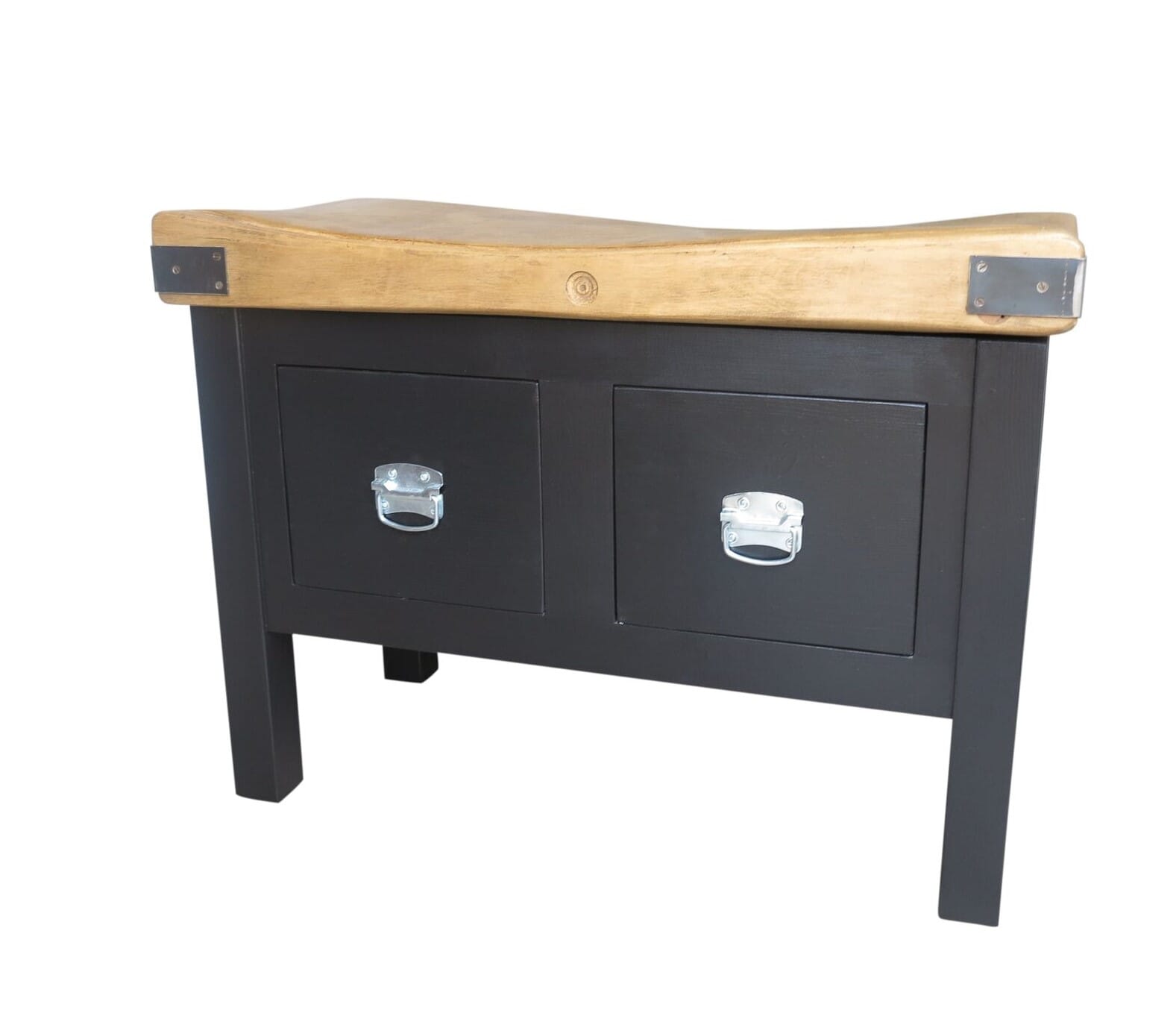 Original Butcher Block Top on Bespoke Base With Drawers - D1640