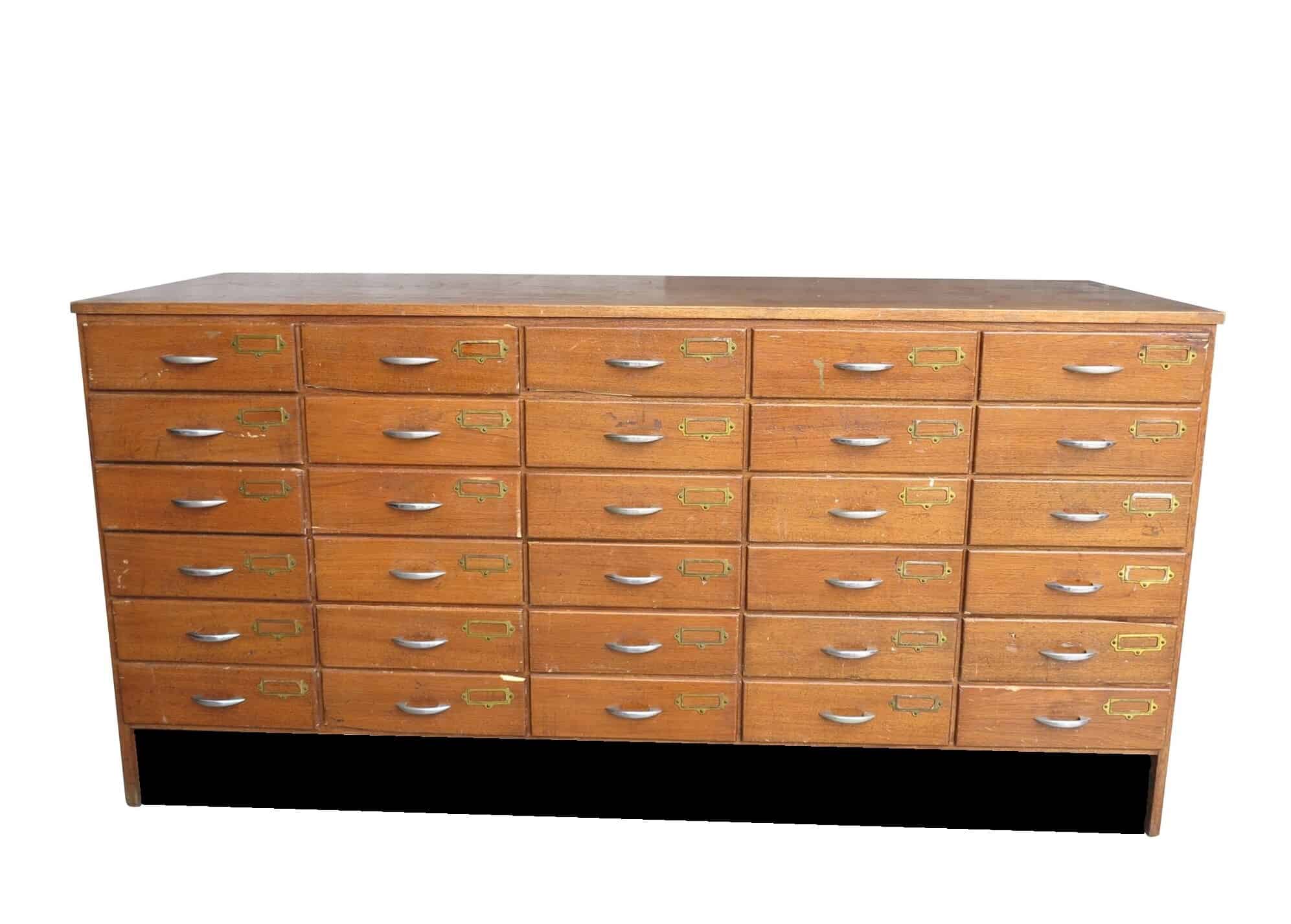 Reclaimed Vintage Haberdashery Shop Dispaly Cabinet