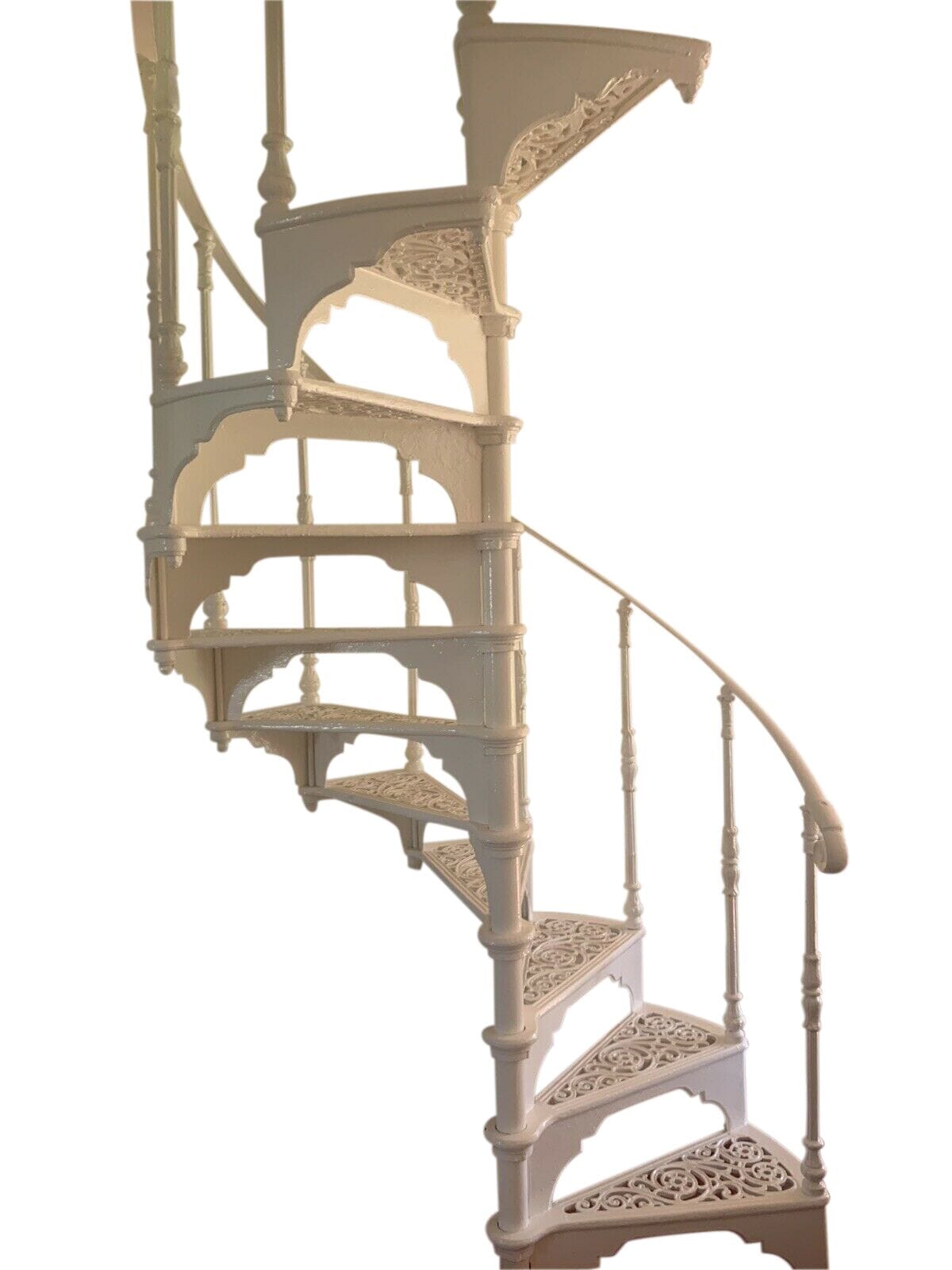 Cast Iron White Spiral Staircase by Safety Stairways - 9116