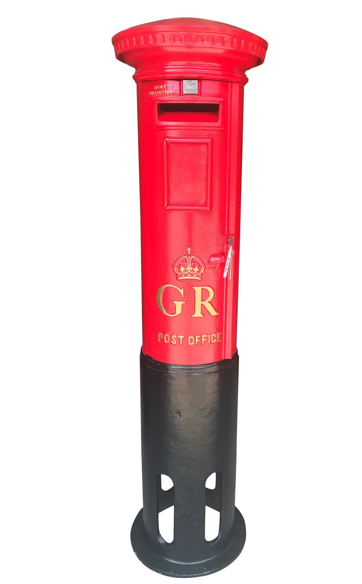 Original Reclaimed Cast Iron GR Pillar Box - 8795a