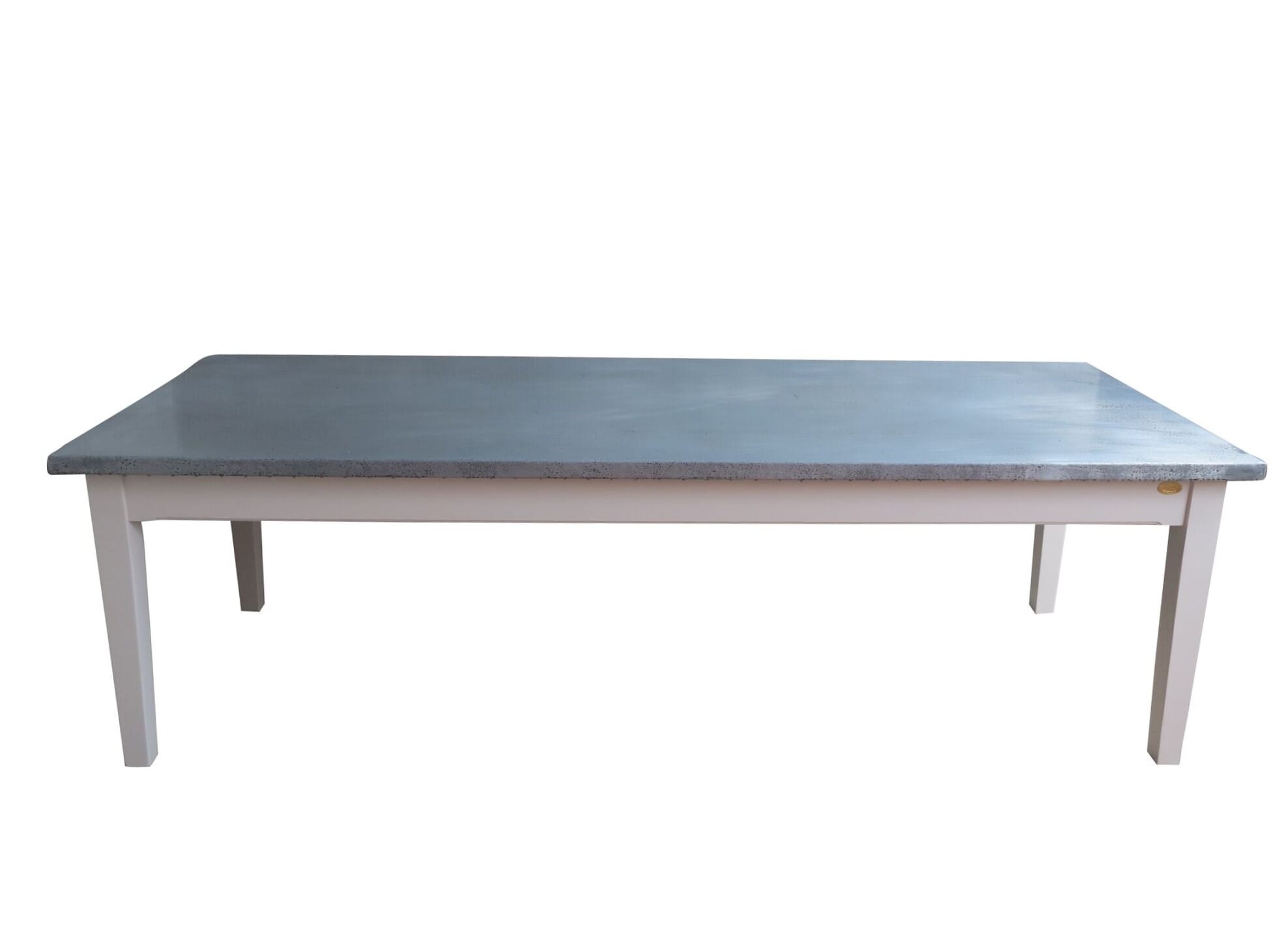 Handmade Large Distressed Zinc Top Dining Table - D1645