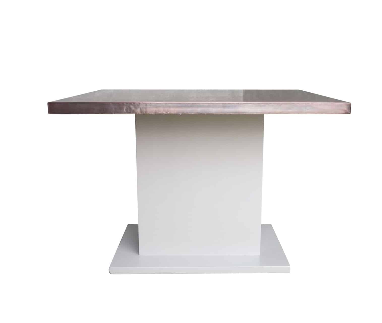 Handmade Antiqued Copper Top Dining Table
