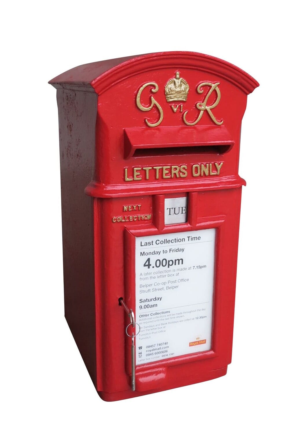 Original Cast Iron George 6th Post Box For A Pole - 8745