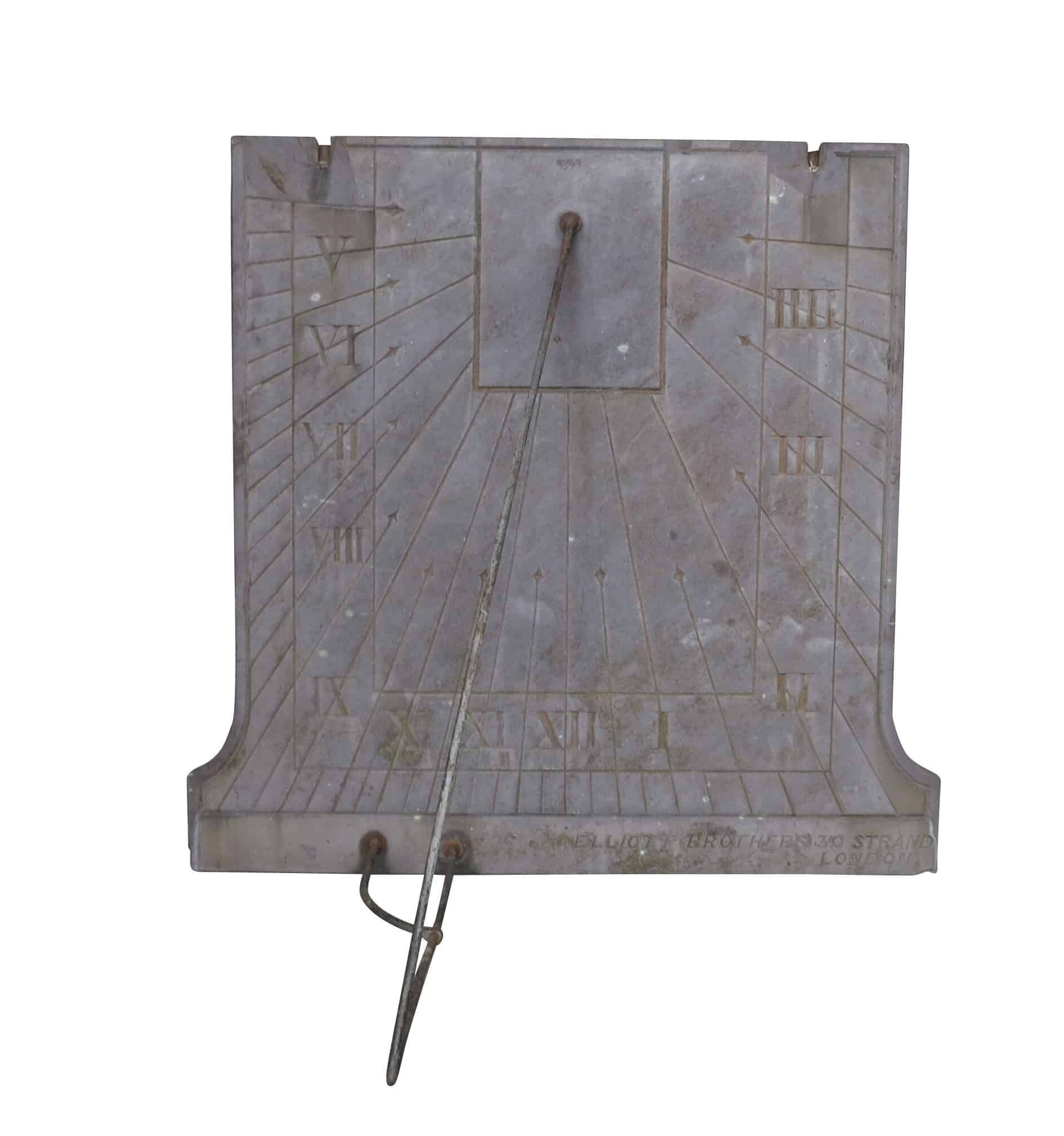 Rare Antique Hand Carved Slate Wall Mounted Sundial