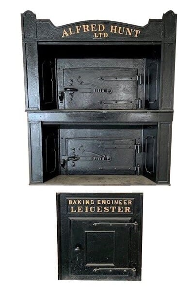 Antique Cast Iron Alfred Hunt Baking Oven Front - 9133