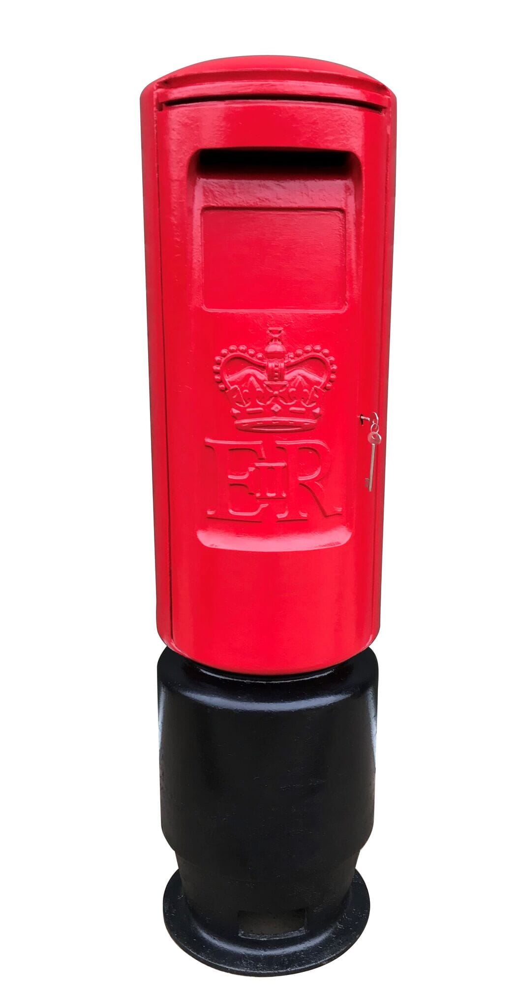 Original Red Cast Iron ER II 'Bullet' Pillar Box - 8787