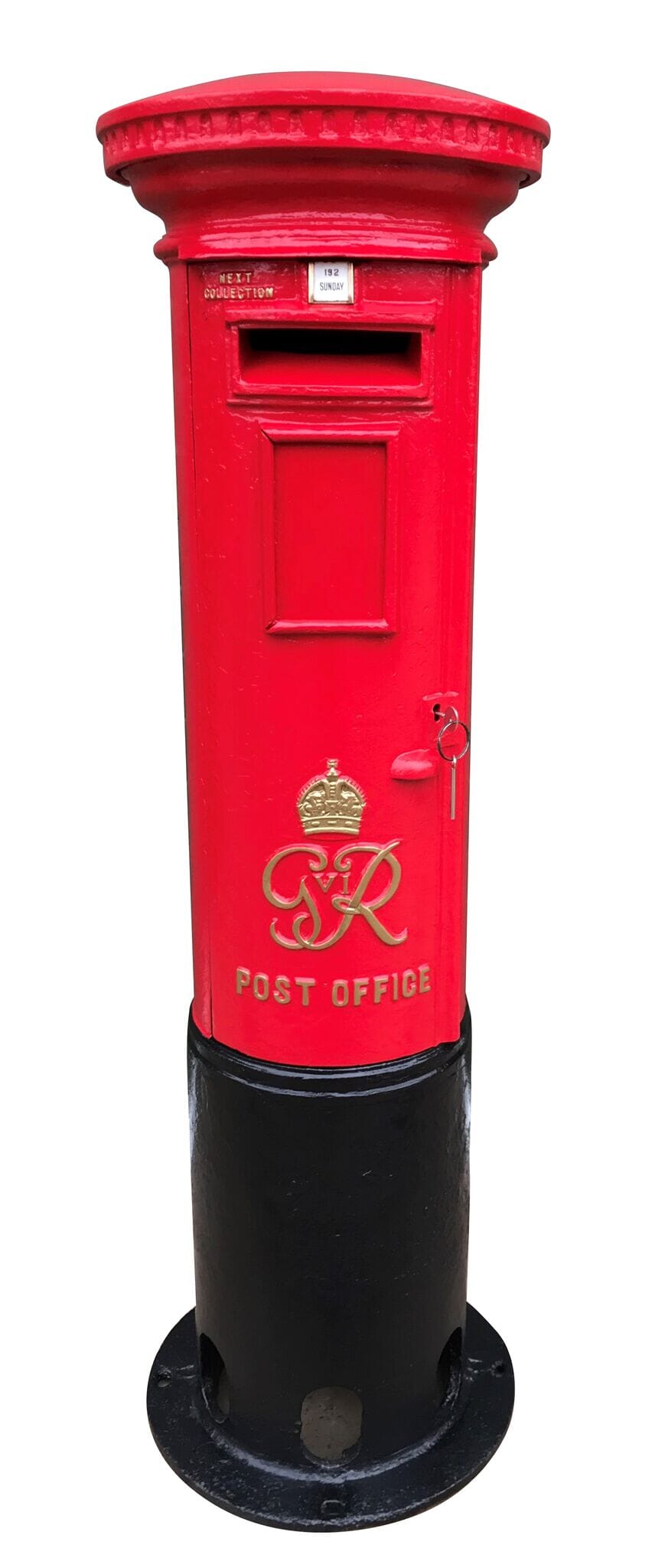 Reclaimed Original Cast Iron 'George VI' Pillar Box - 9035