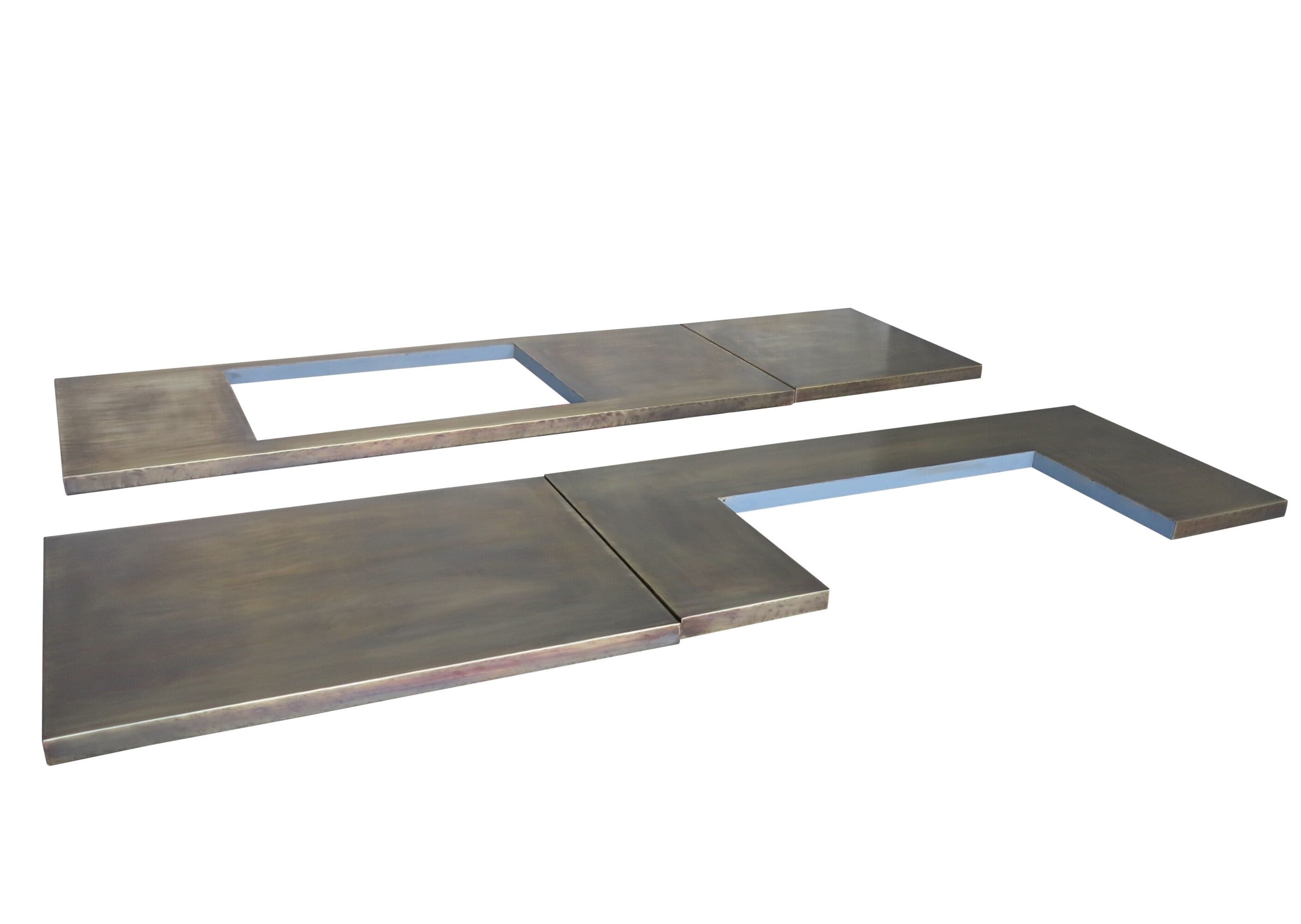 Handmade Antiqued Brass Kitchen Worktops - D1650