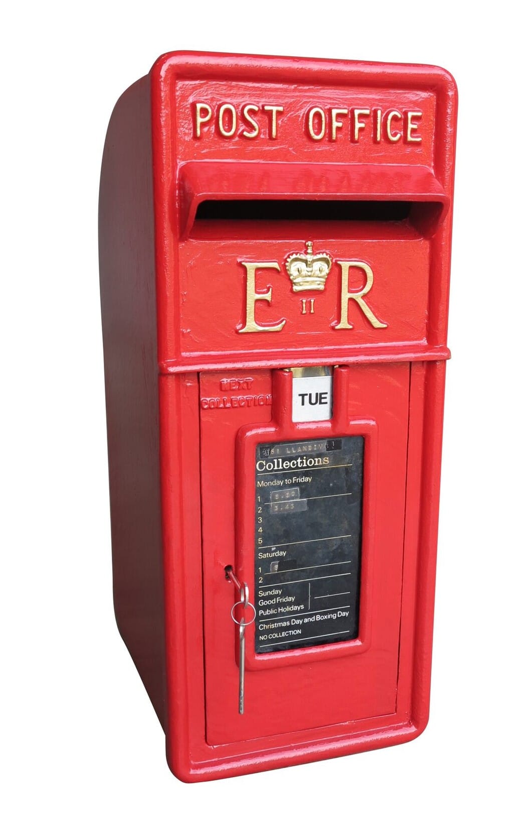 Reclaimed Cast Iron Original Post Office ER II Post Box - 9072