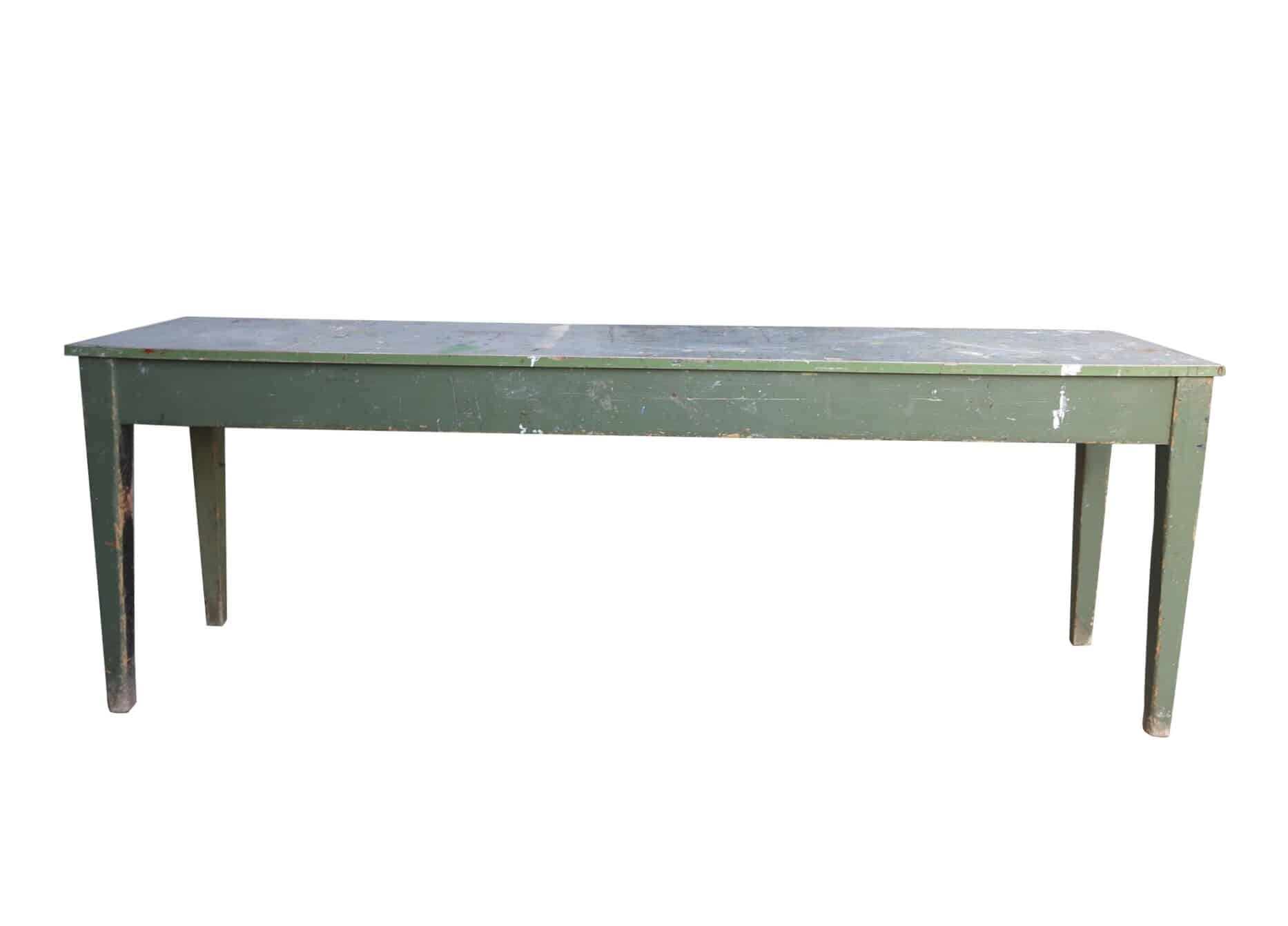 Reclaimed Arts Class Distressed Table with Tapered Legs