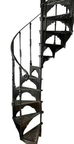 Cast Iron Black Spiral Staircase by Safety Stairways