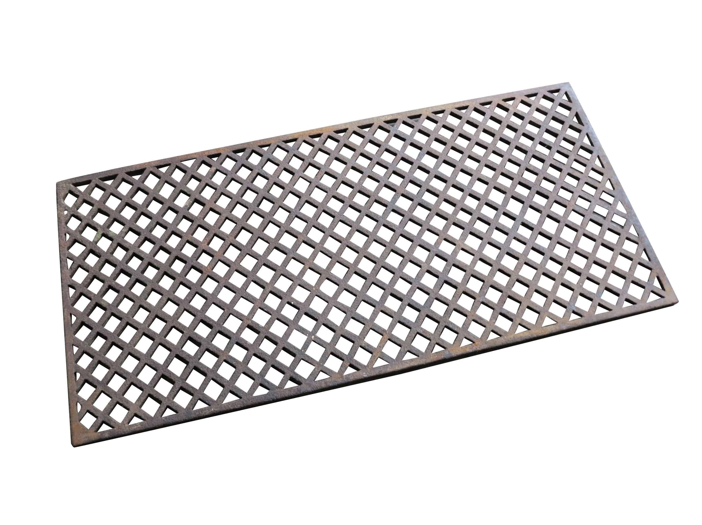 Victorian Large Decorative Cast Iron Floor Grilles