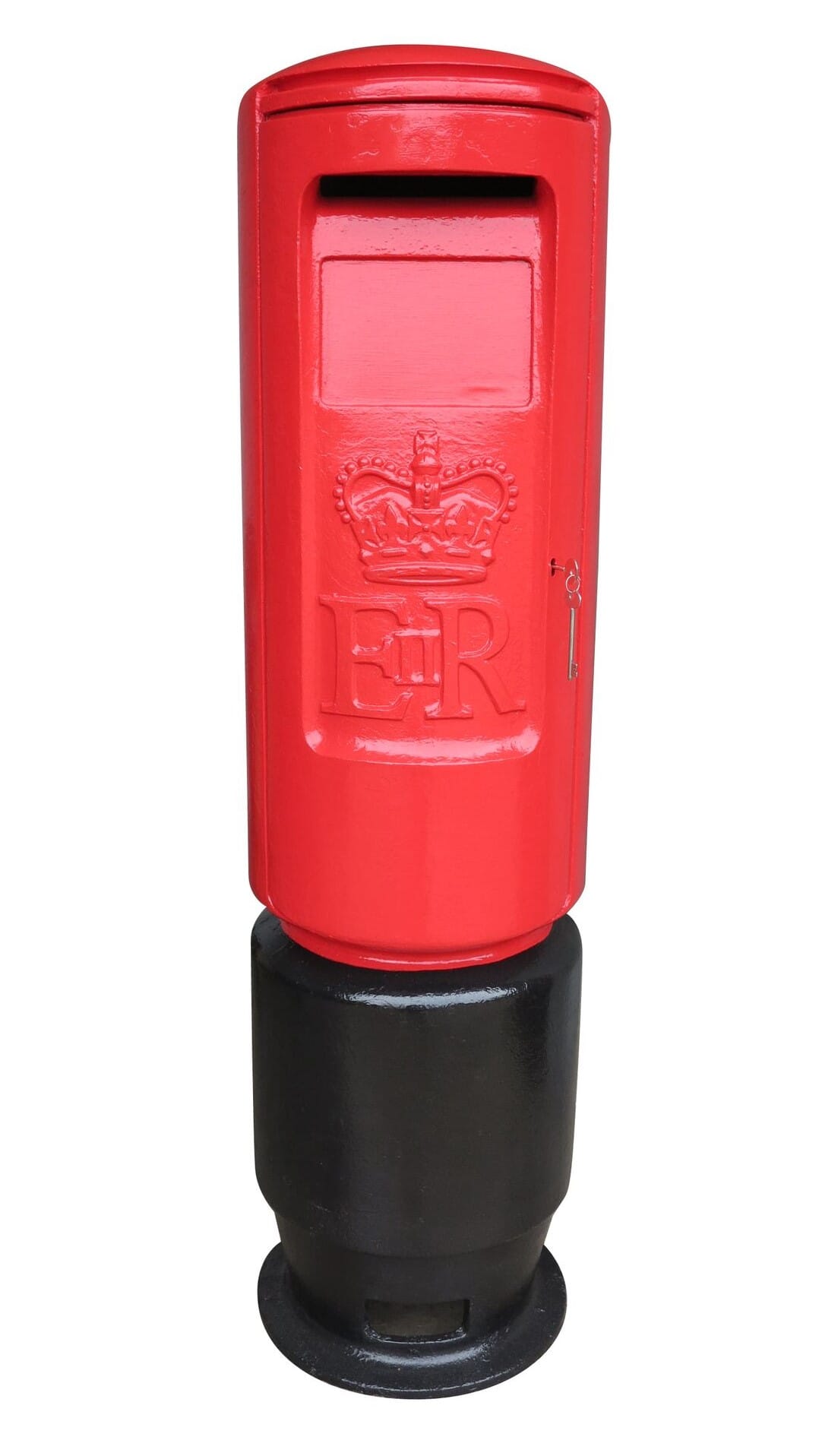 Reclaimed Cast Iron Original ER II 'Bullet' Pillar Box - 8866